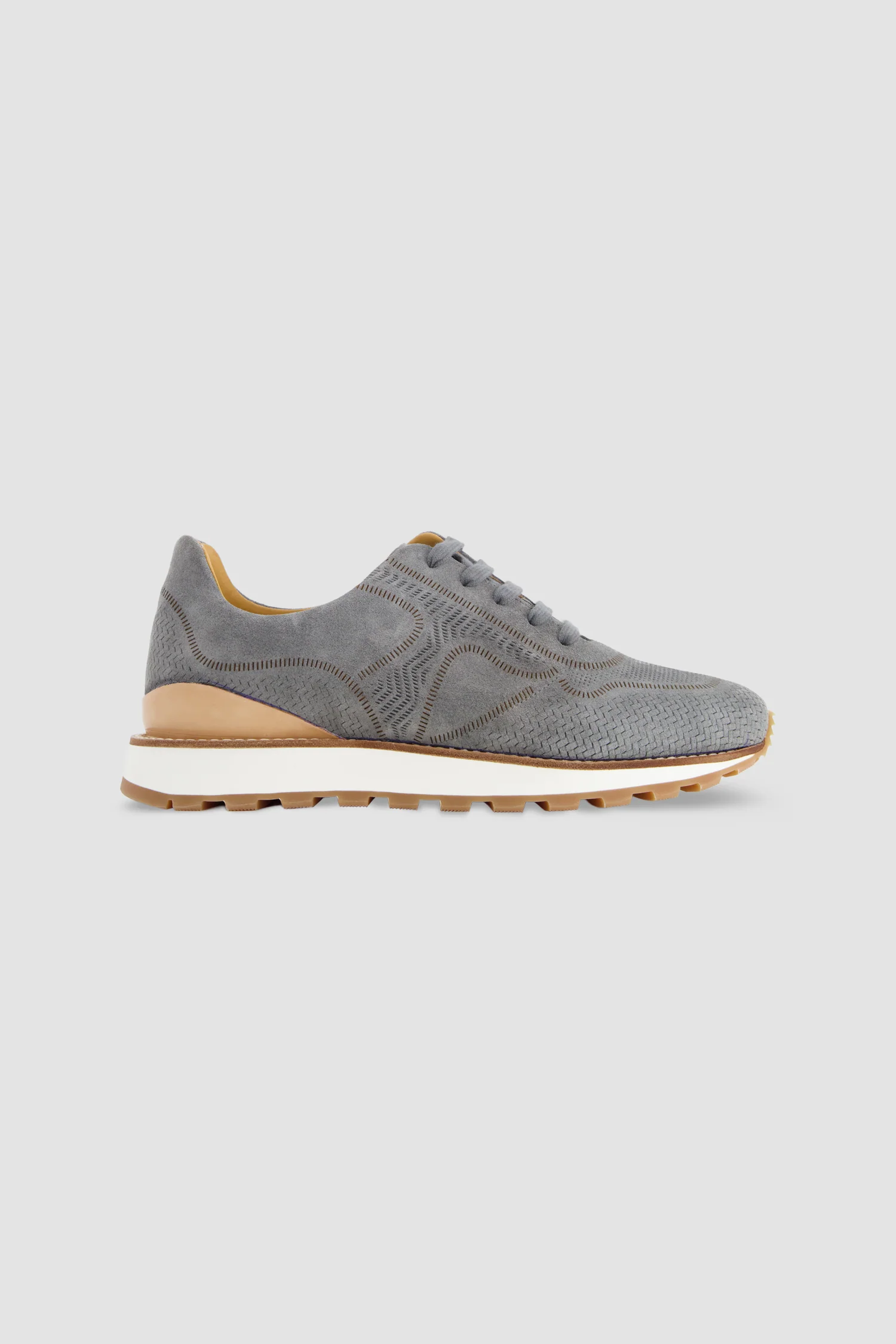 Testoni Grey Suede Sneakers