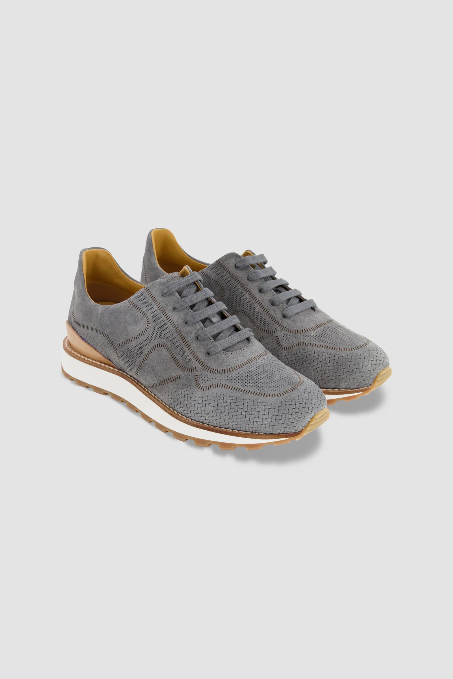 Testoni Grey Suede Sneakers - Image 2