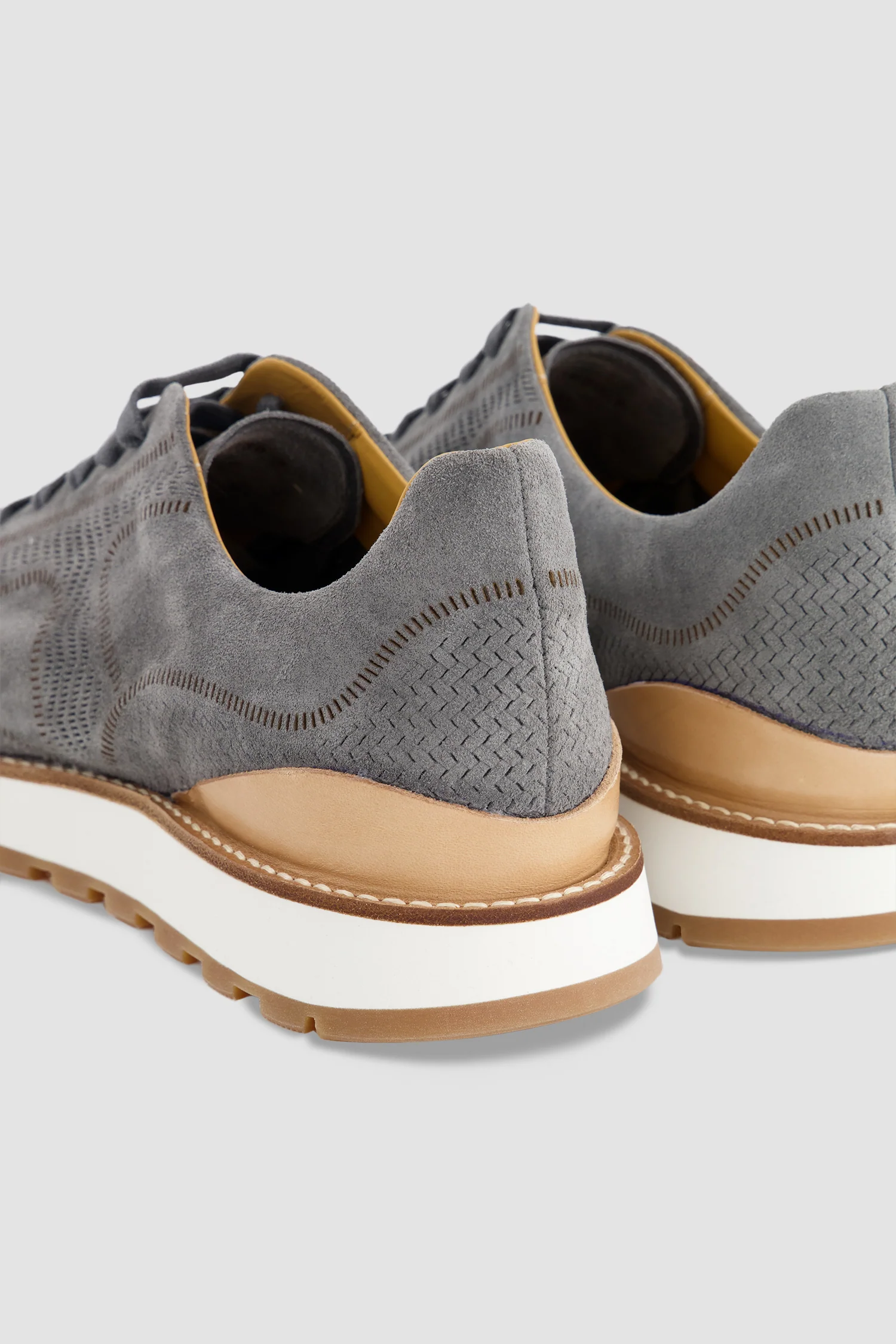Testoni Grey Suede Sneakers - Image 5