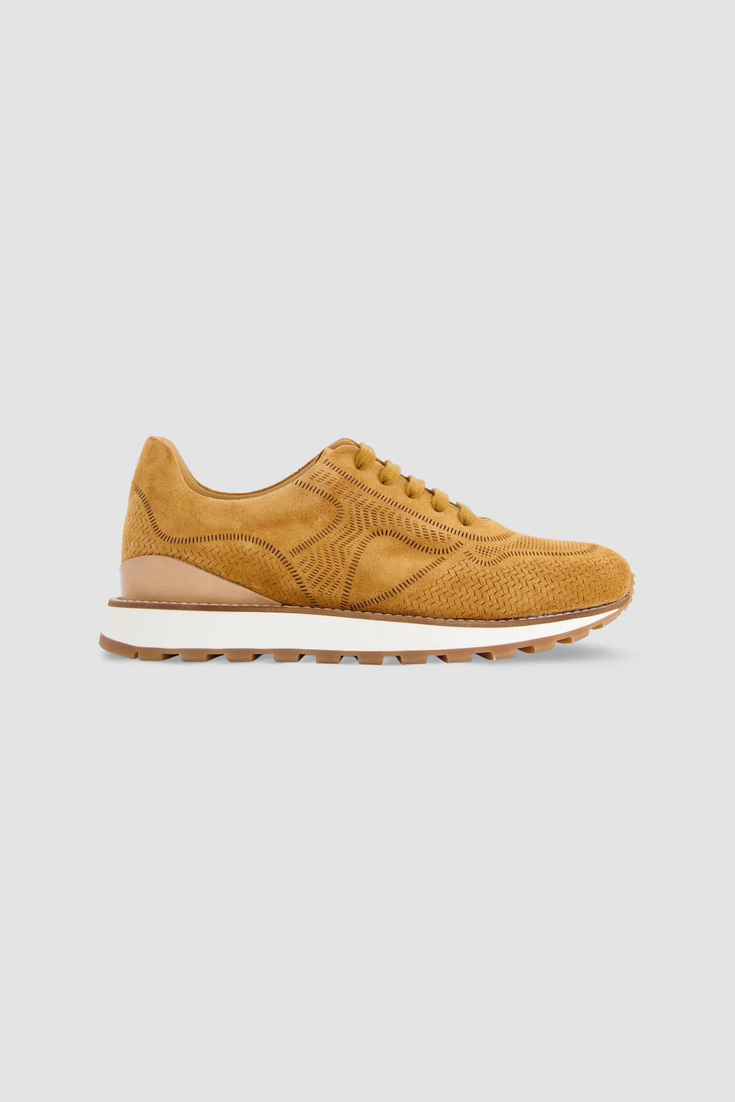 Testoni Light Brown Suede Sneakers
