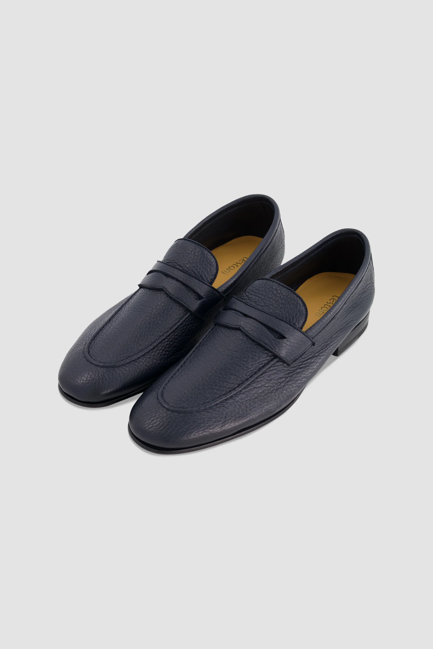 Testoni Pebbled Calfskin Penny Loafers - Image 2