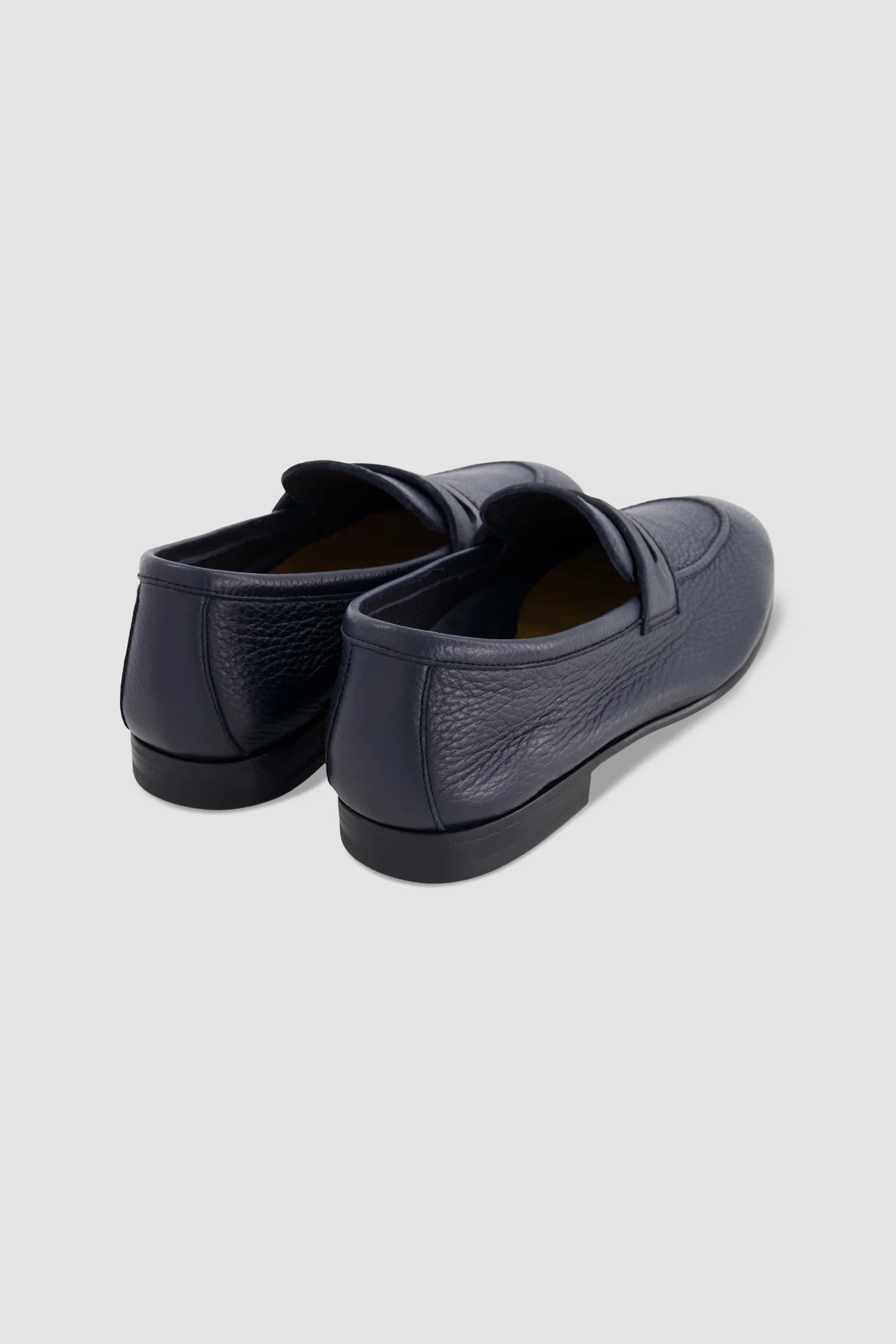 Testoni Pebbled Calfskin Penny Loafers - Image 3