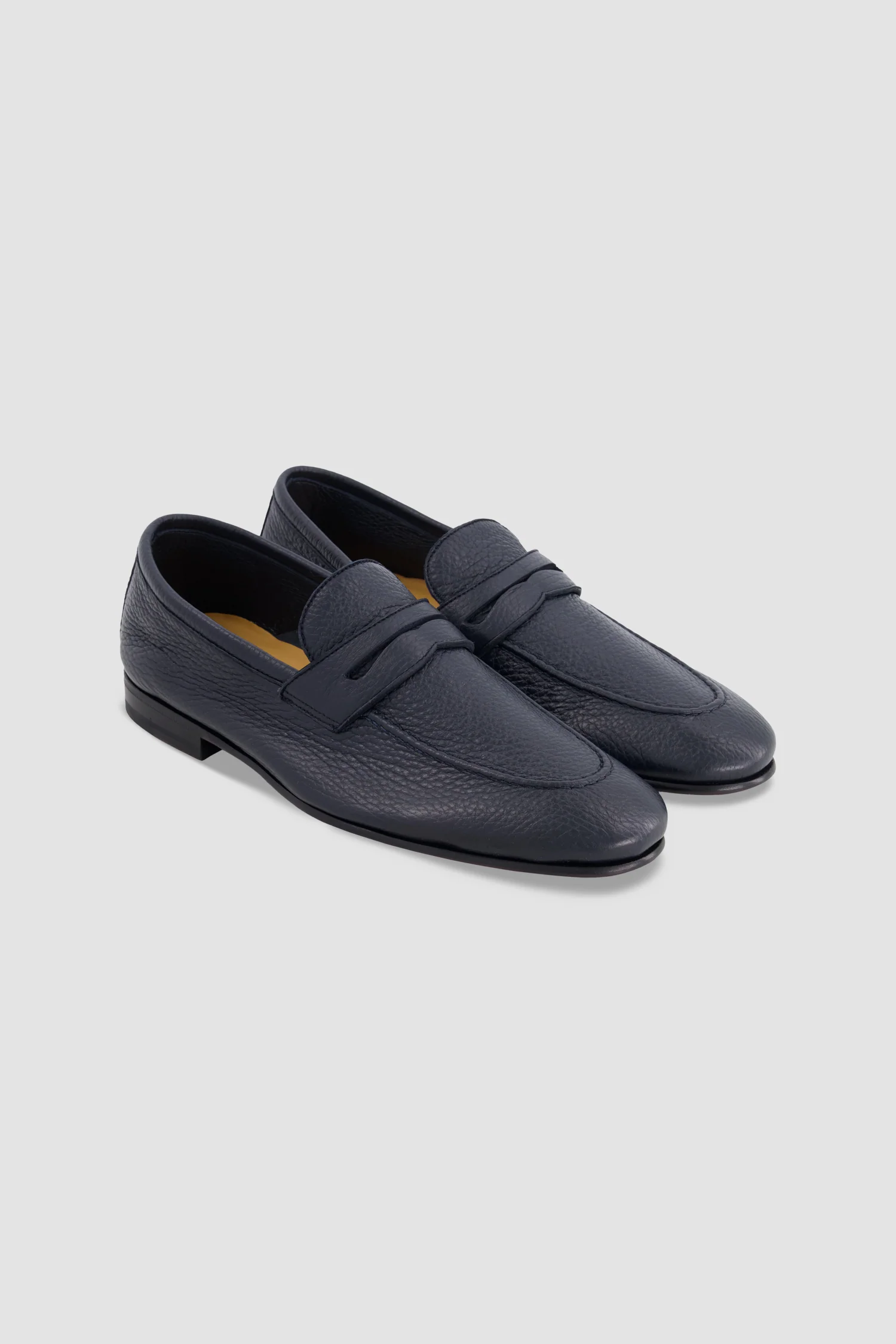 Testoni Pebbled Calfskin Penny Loafers - Image 5