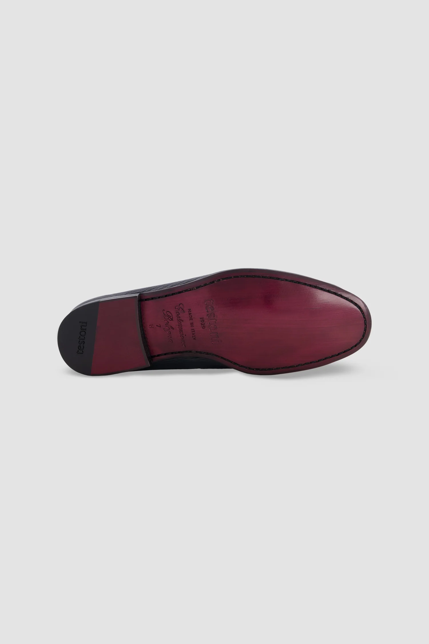 Testoni Pebbled Calfskin Penny Loafers - Image 6