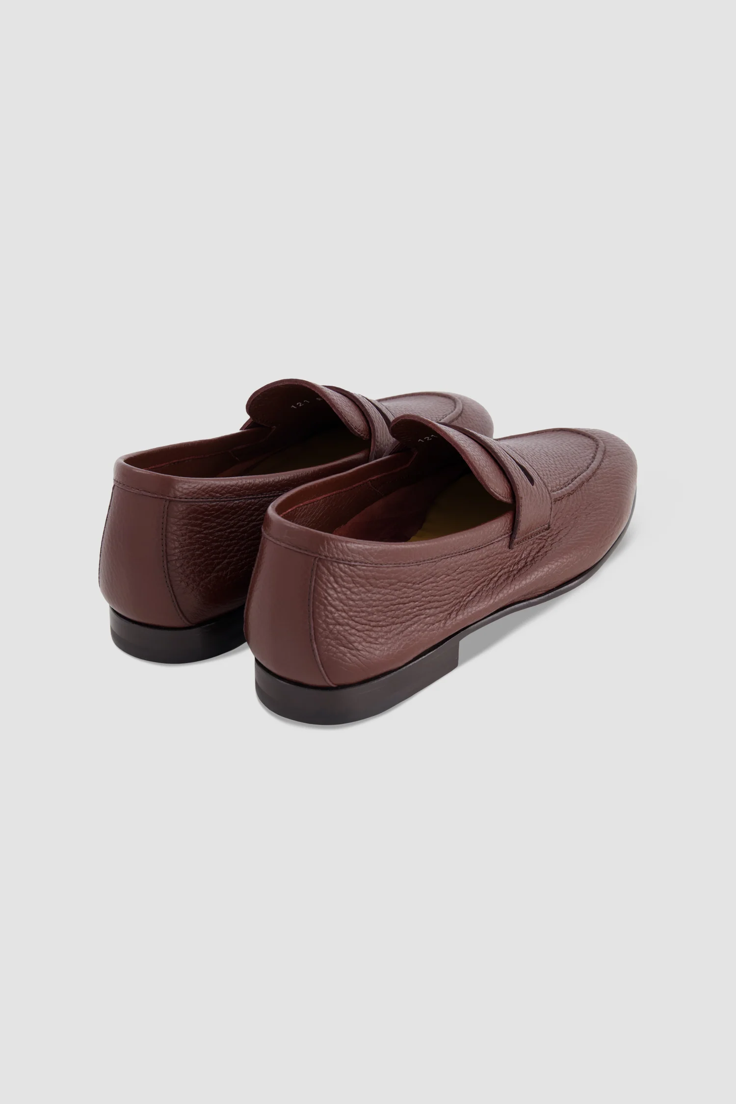 Testoni Pebbled Calfskin Penny Loafers - Image 2