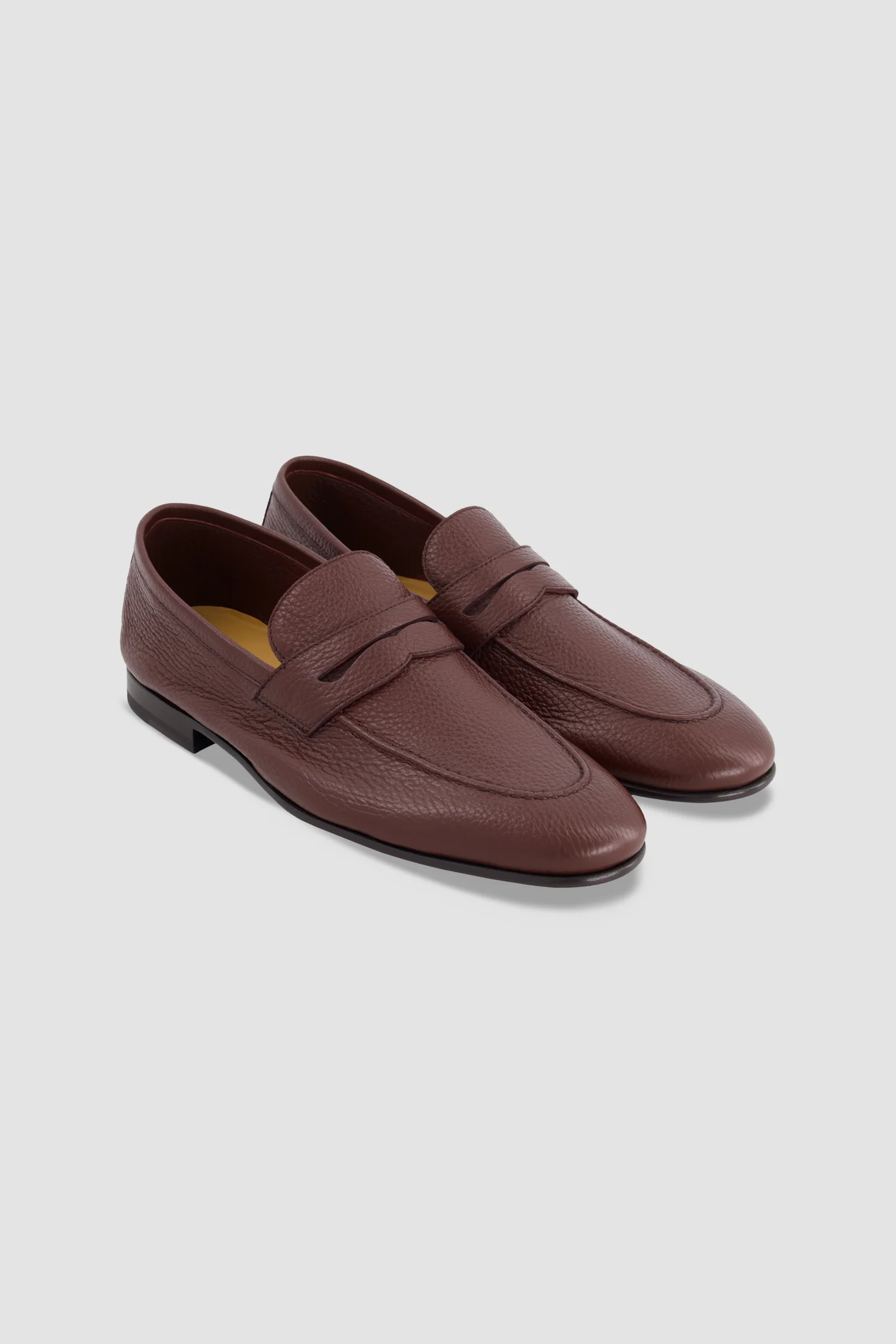 Testoni Pebbled Calfskin Penny Loafers - Image 5