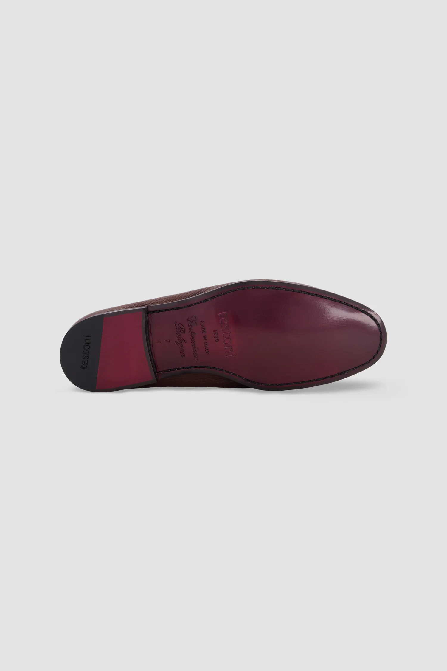 Testoni Pebbled Calfskin Penny Loafers - Image 6