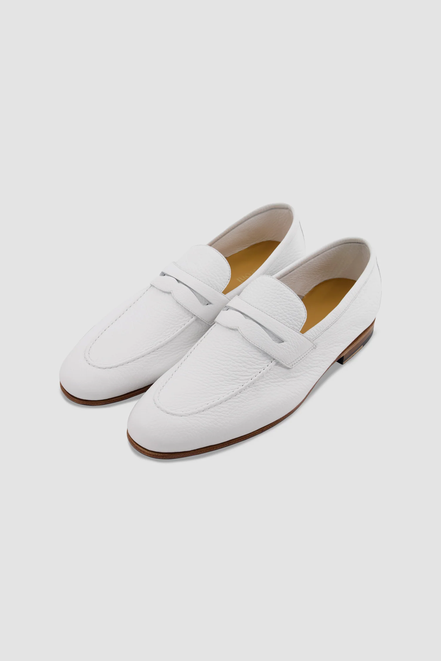 Testoni Pebbled Calfskin Penny Loafers - Image 3