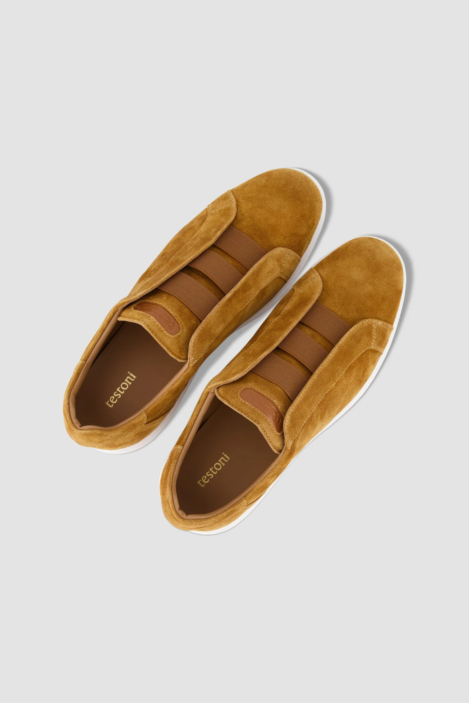 Testoni Senape/White Suede Calf Casual Elba Sneakers - Image 3