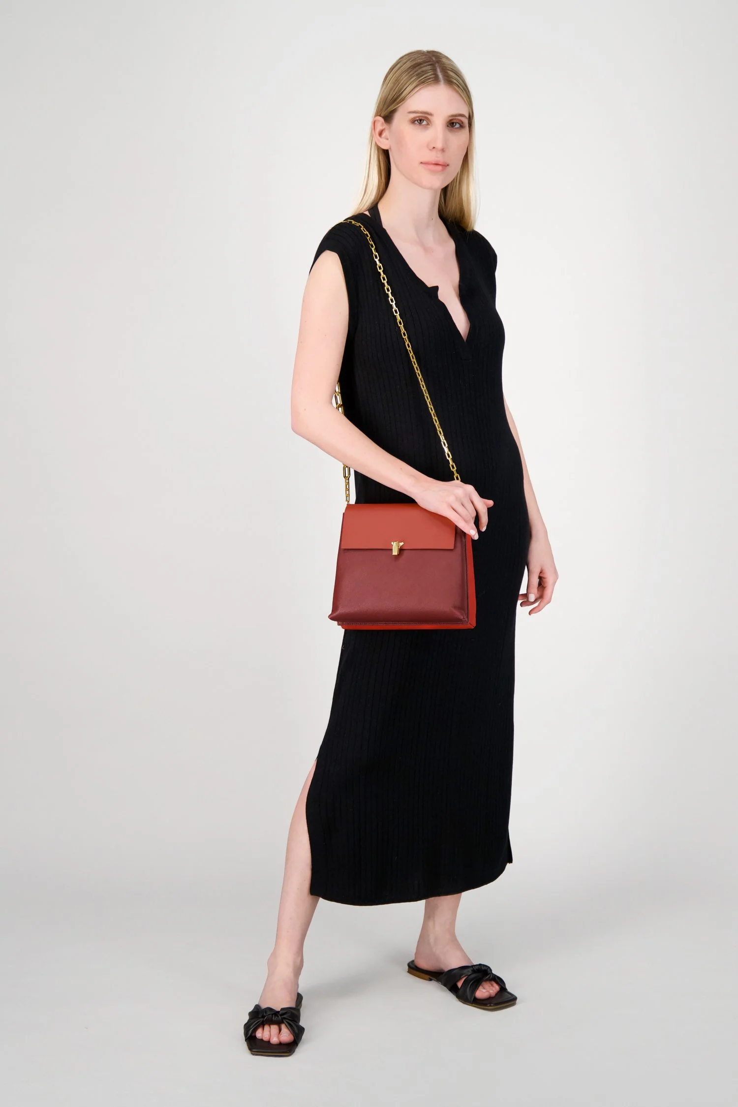 The Volon Brown/Red PO Day Bag - Image 6