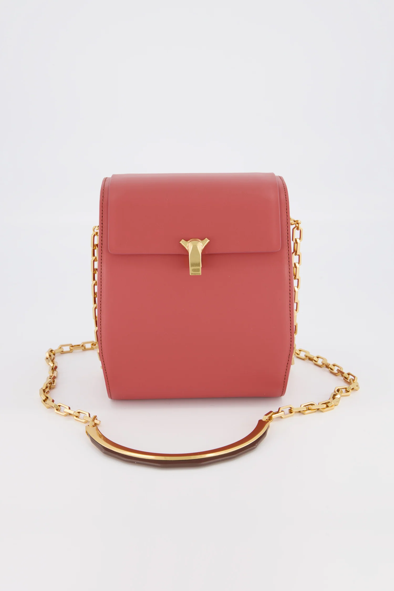 The Volon Pink PO Leather Box Bag