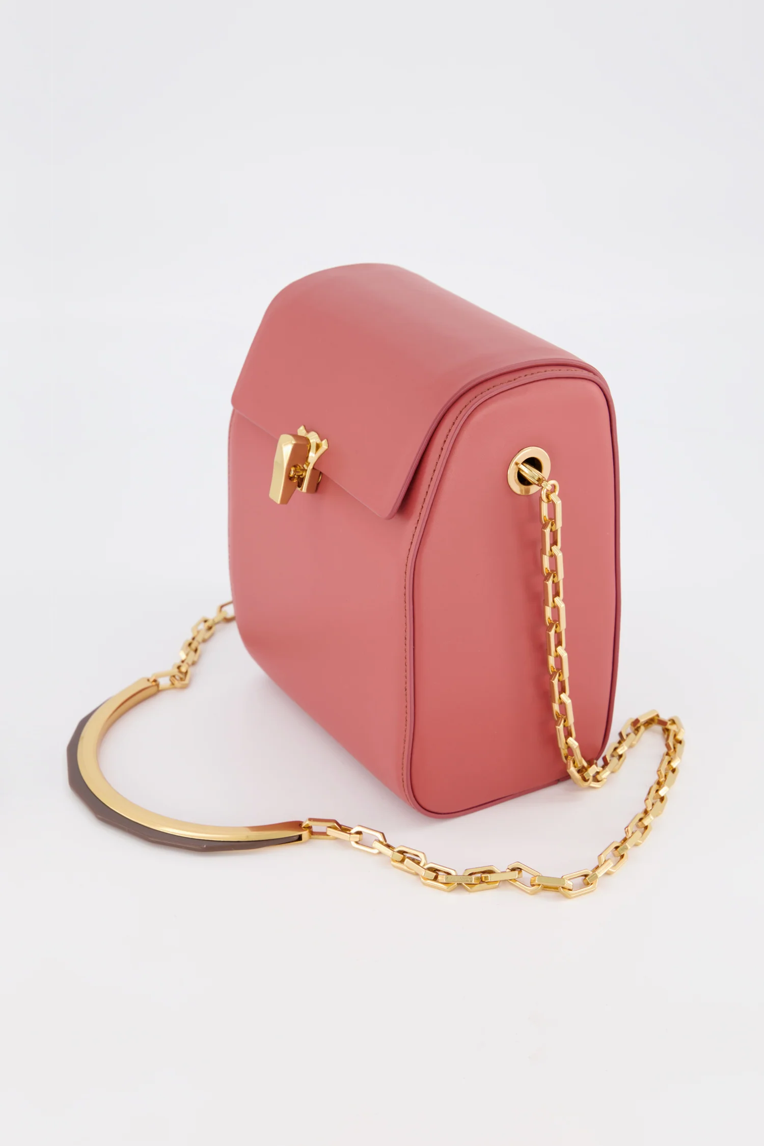 The Volon Pink PO Leather Box Bag - Image 3