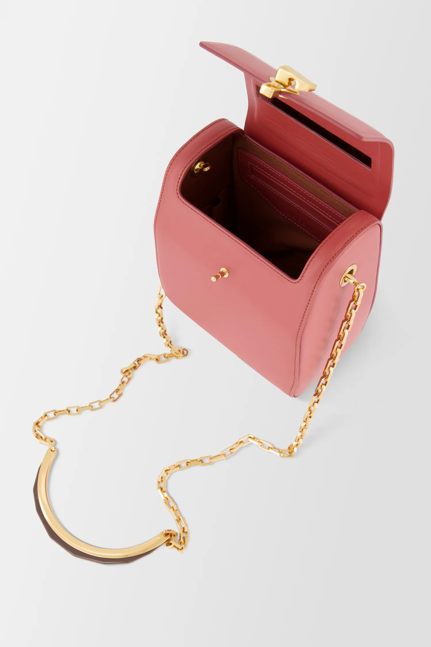 The Volon Pink PO Leather Box Bag - Image 4