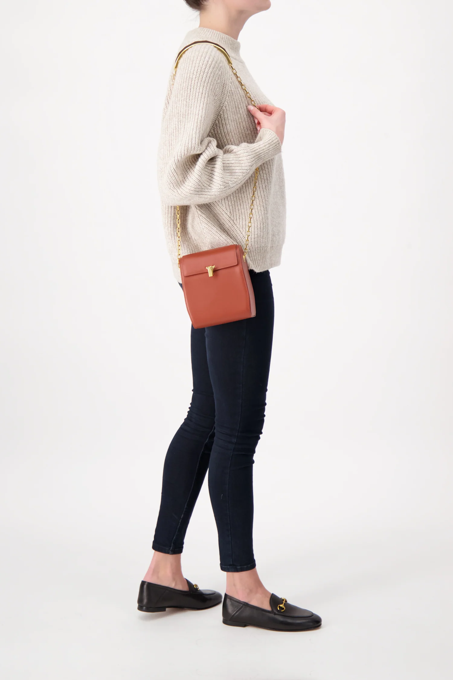 The Volon Tan PO Leather Box Bag - Image 2