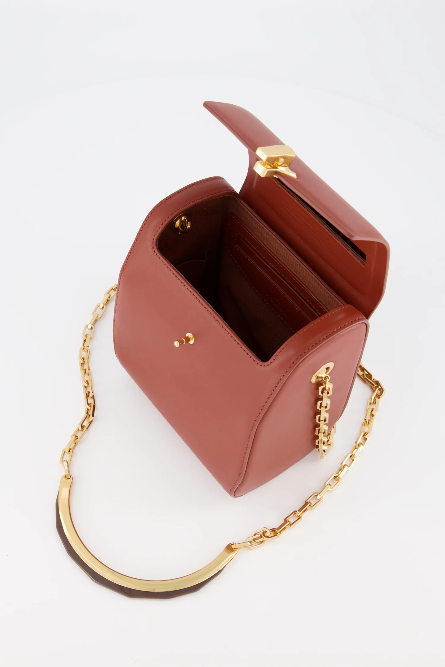 The Volon Tan PO Leather Box Bag - Image 3