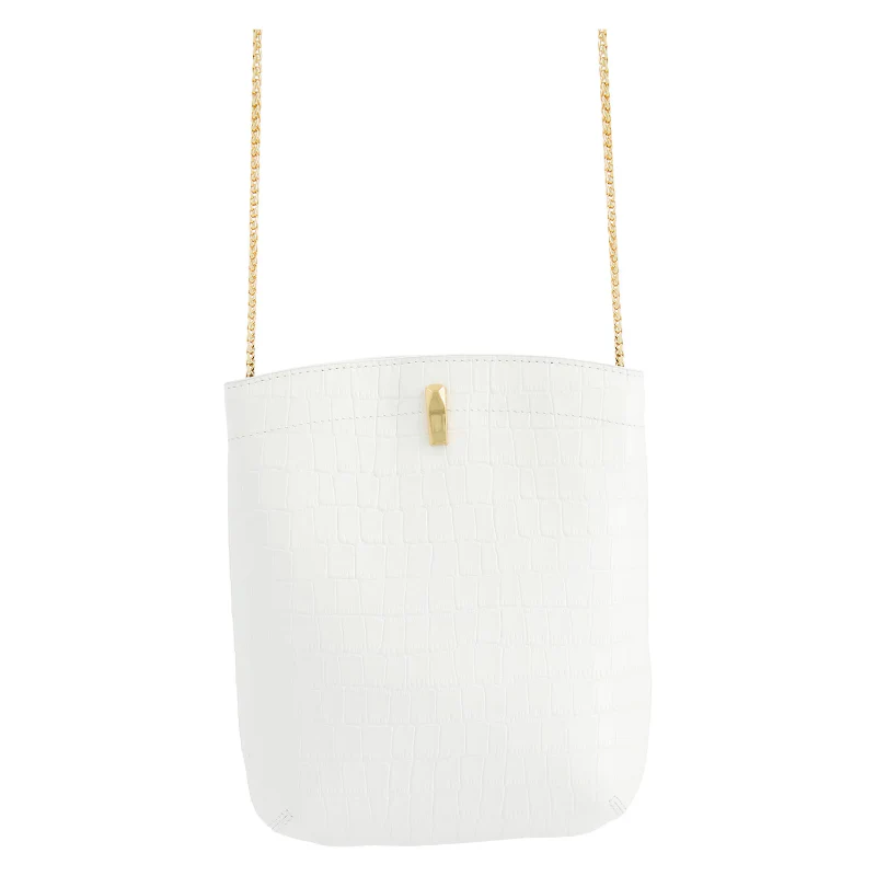 The Volon White E.Z. Carry Croco-Embossed Bag - Image 4