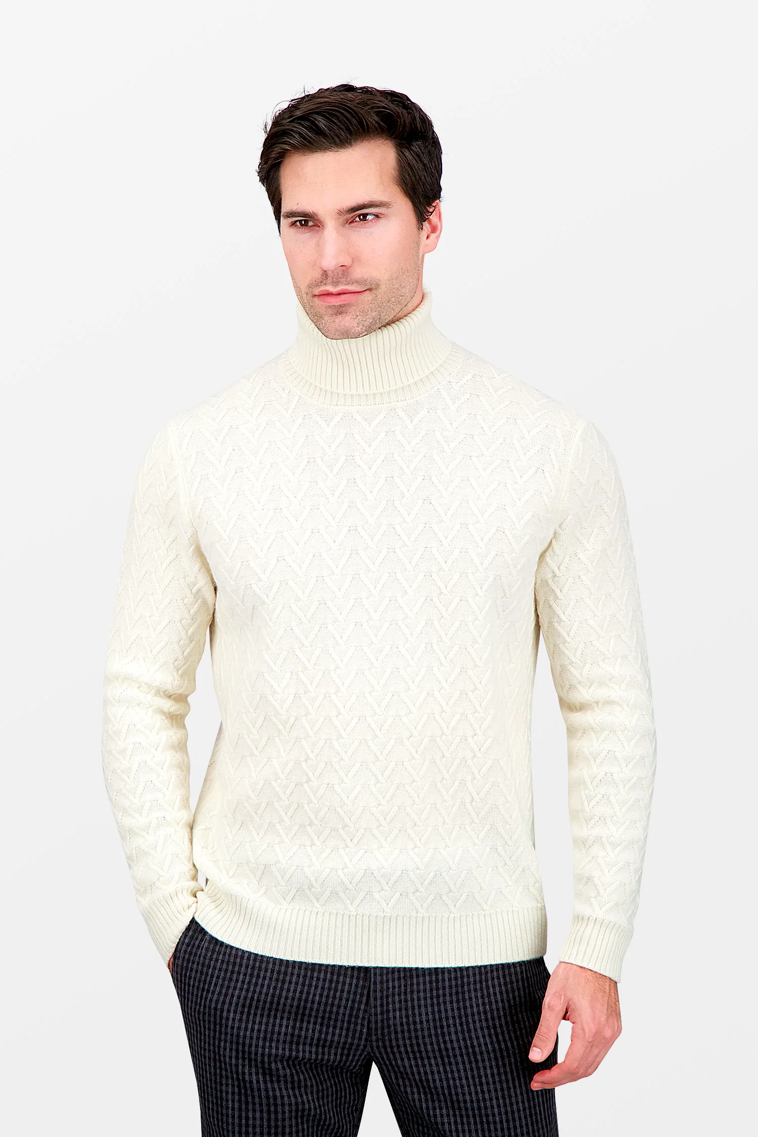 Zanone Beige Turtle Neck Sweater - Image 2