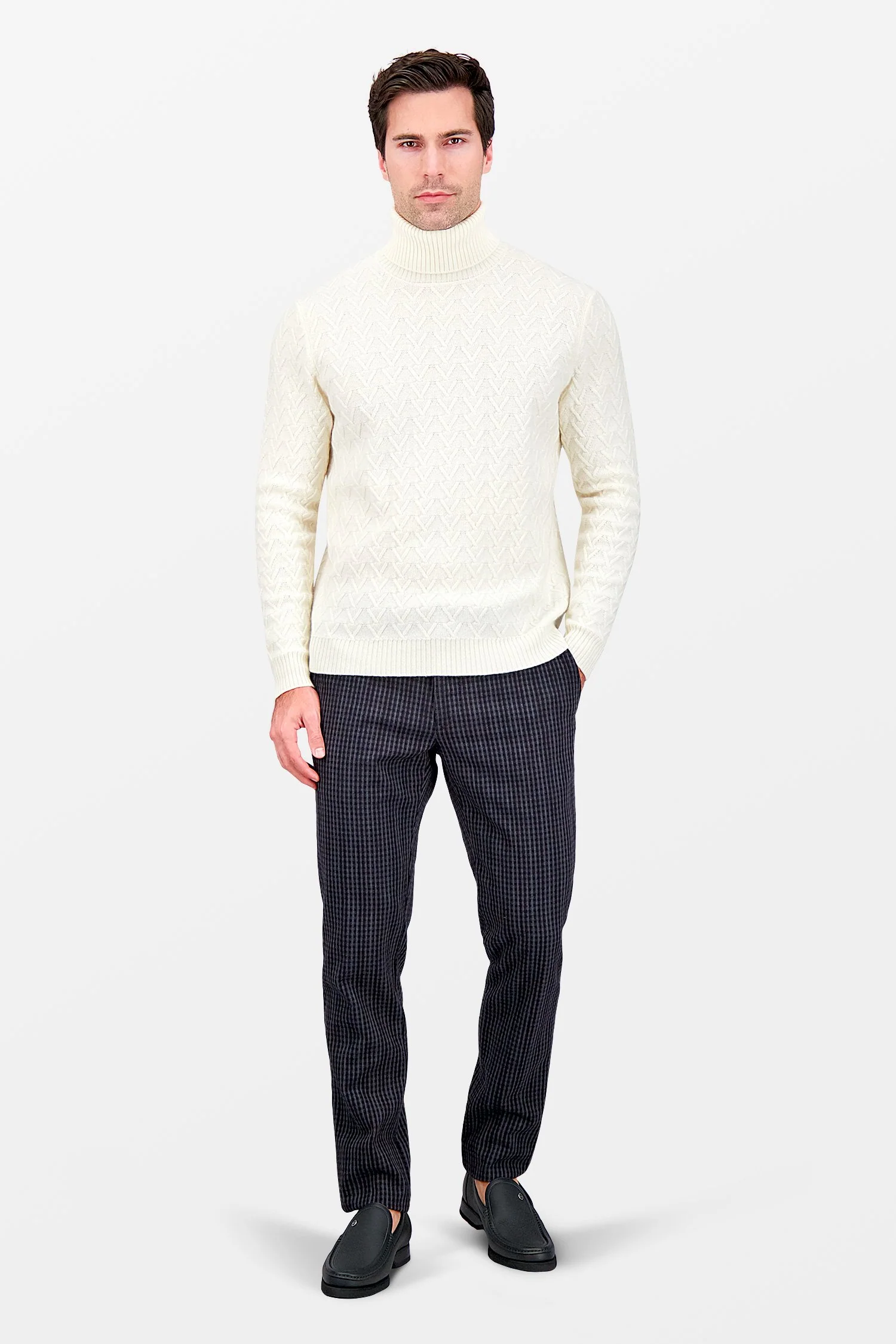 Zanone Beige Turtle Neck Sweater - Image 6