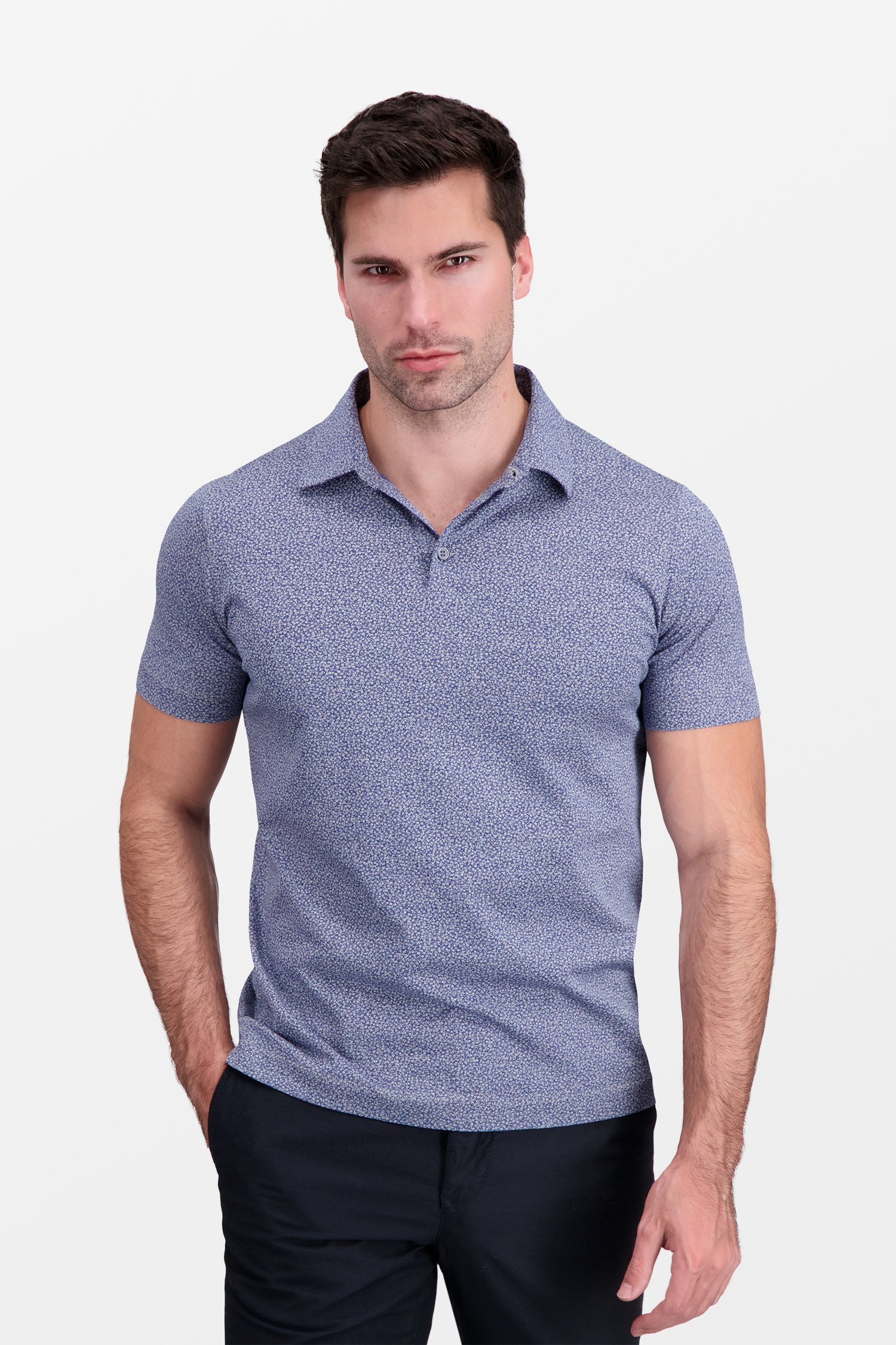 Zanone Blue Classic Polo - Image 2