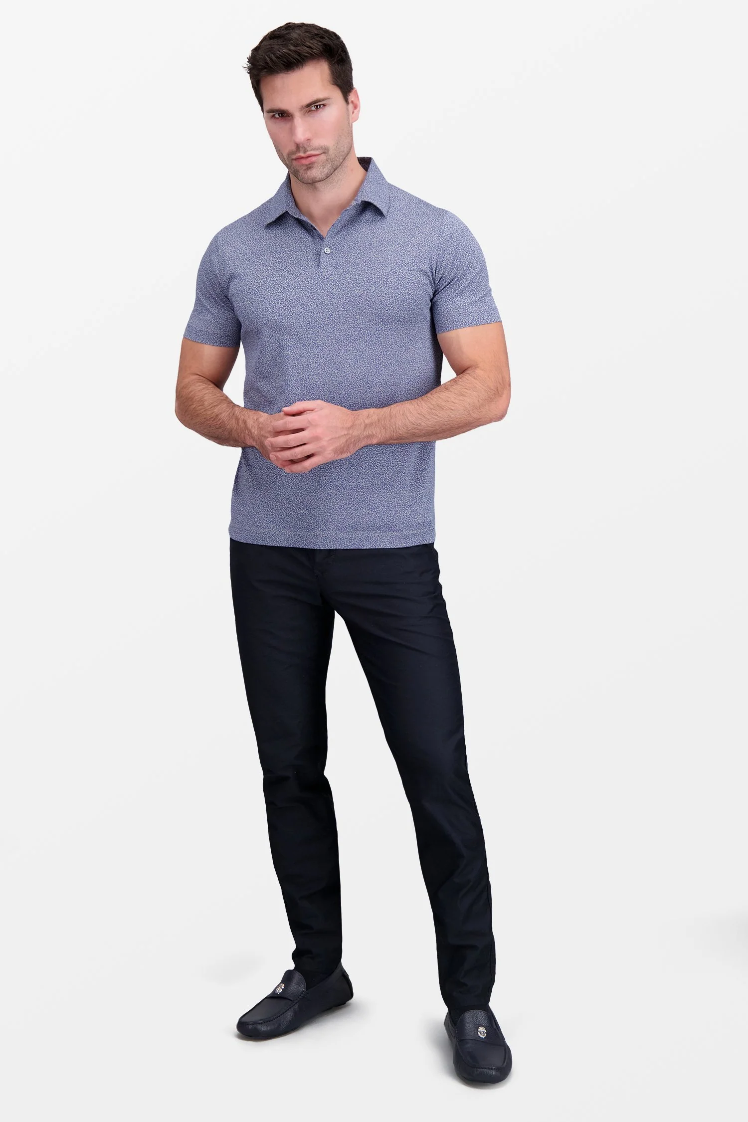Zanone Blue Classic Polo - Image 7