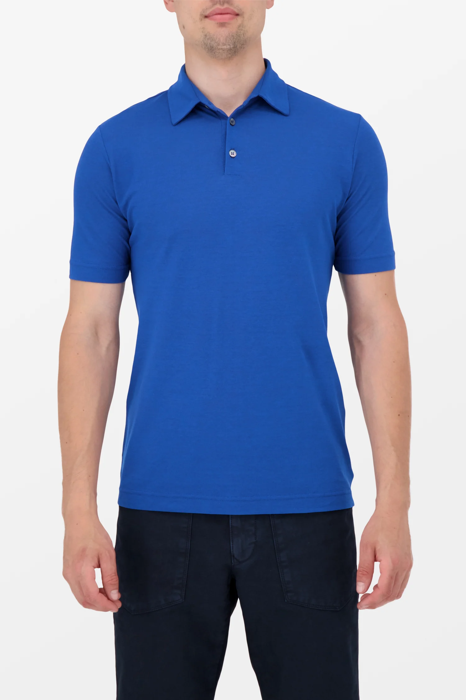 Zanone Blue Polo - Image 2