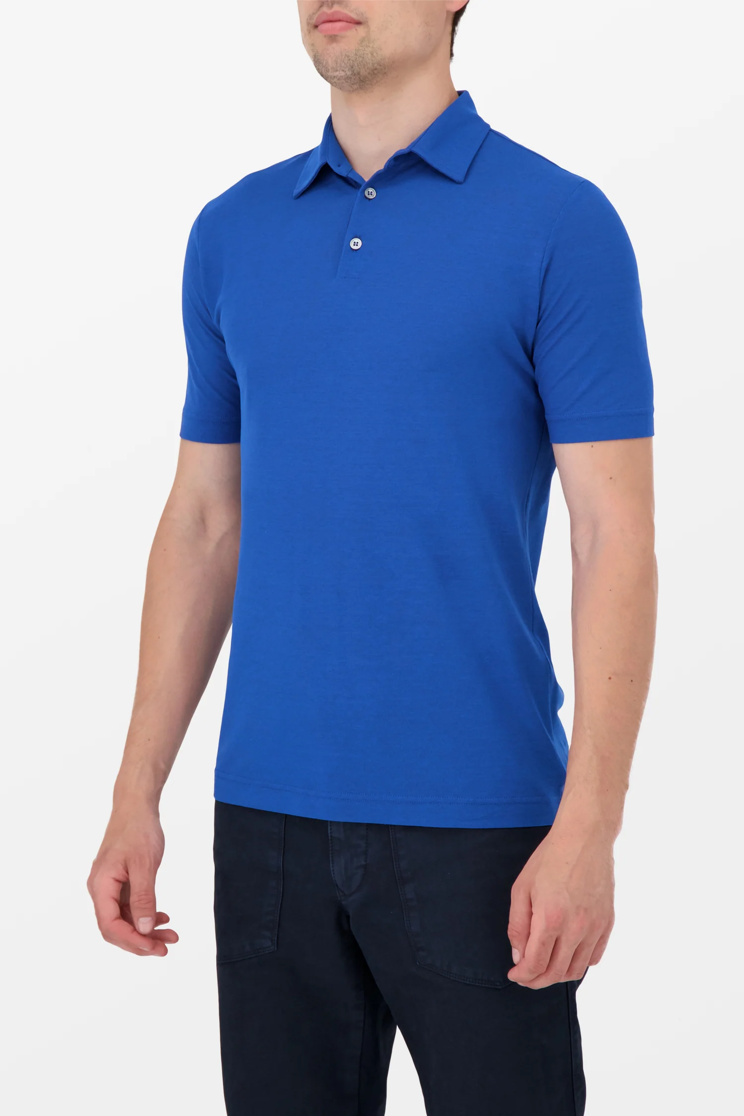 Zanone Blue Polo - Image 4