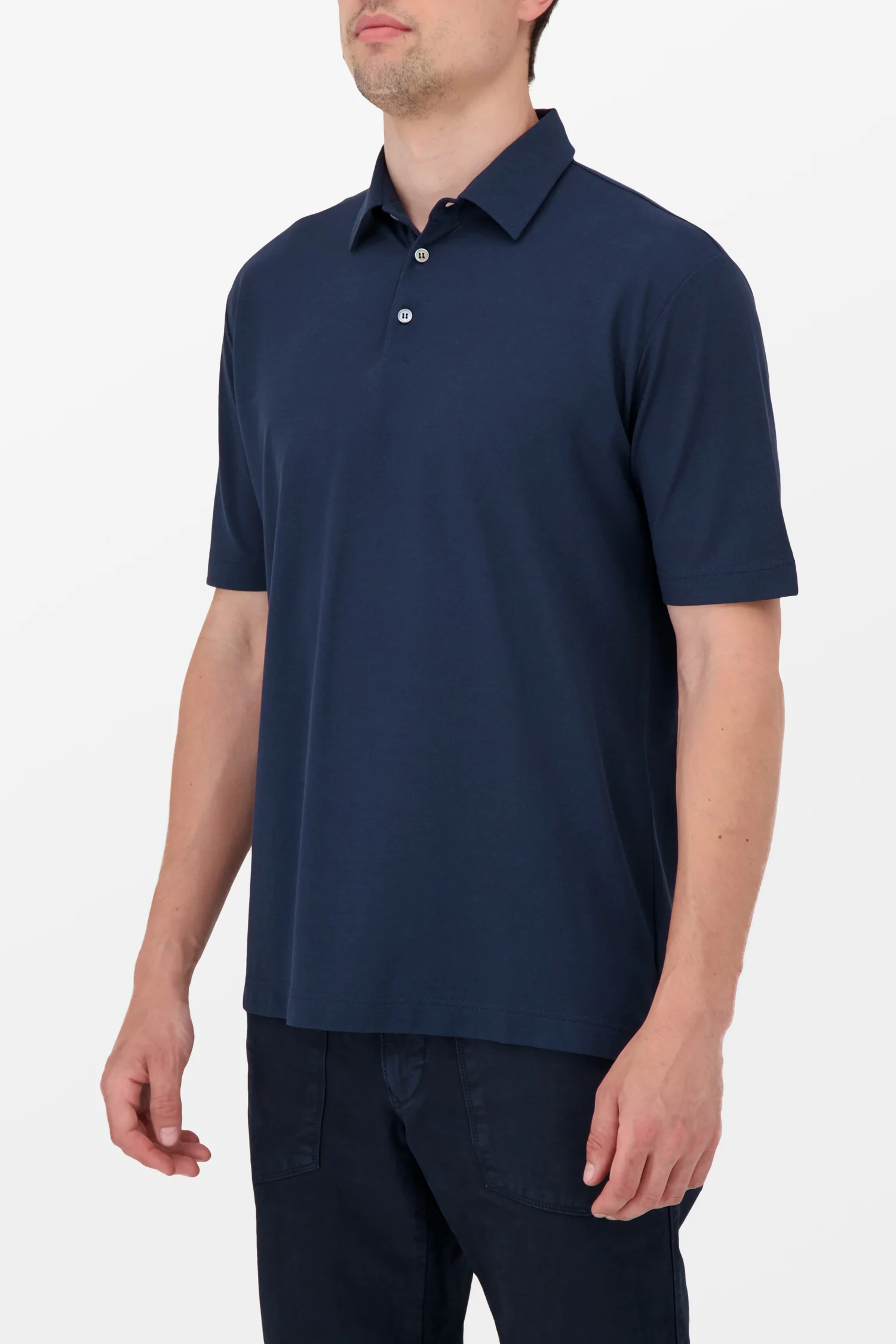 Zanone Navy Polo - Image 4