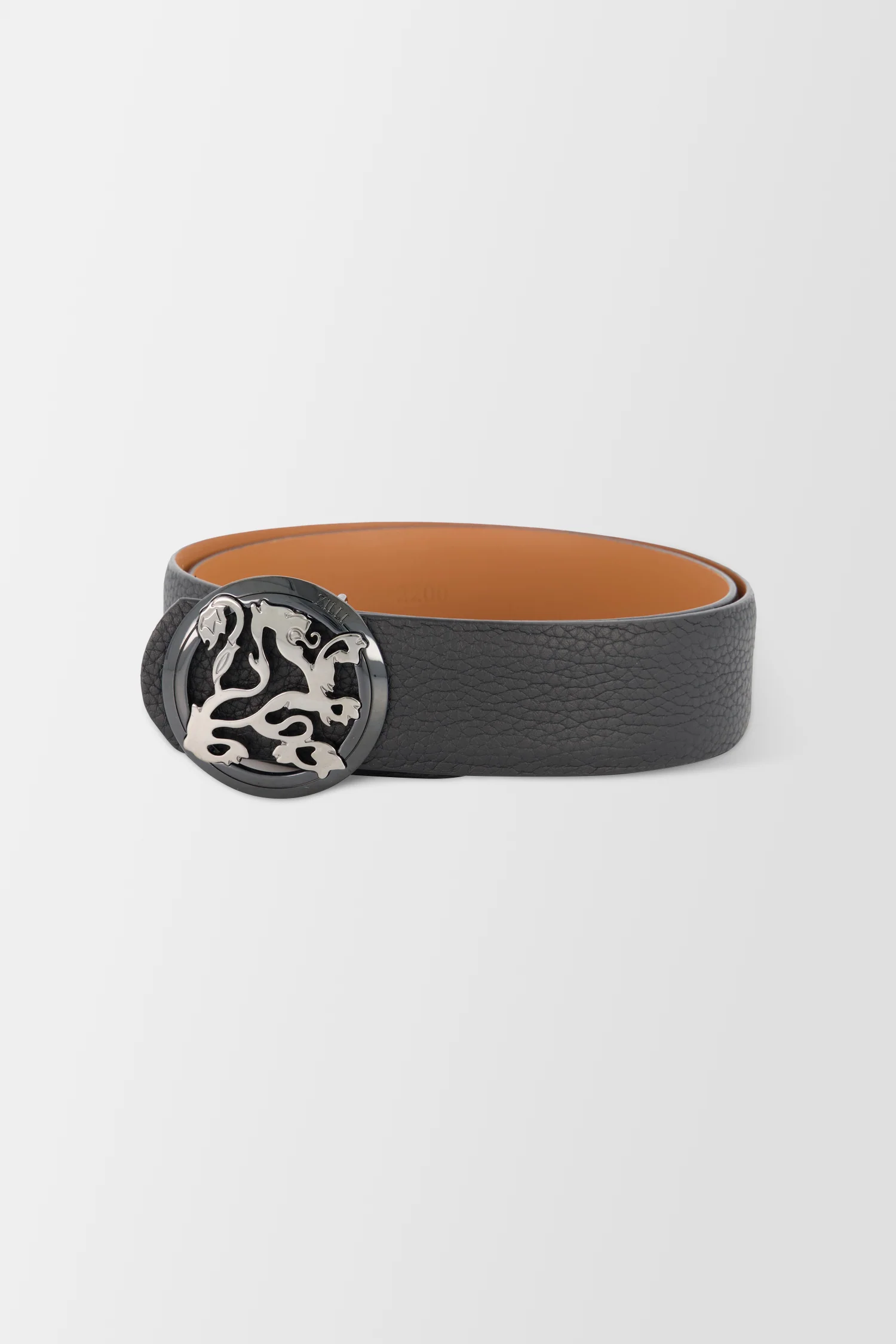 Zilli 40mm Black Taurillon Graine Belt