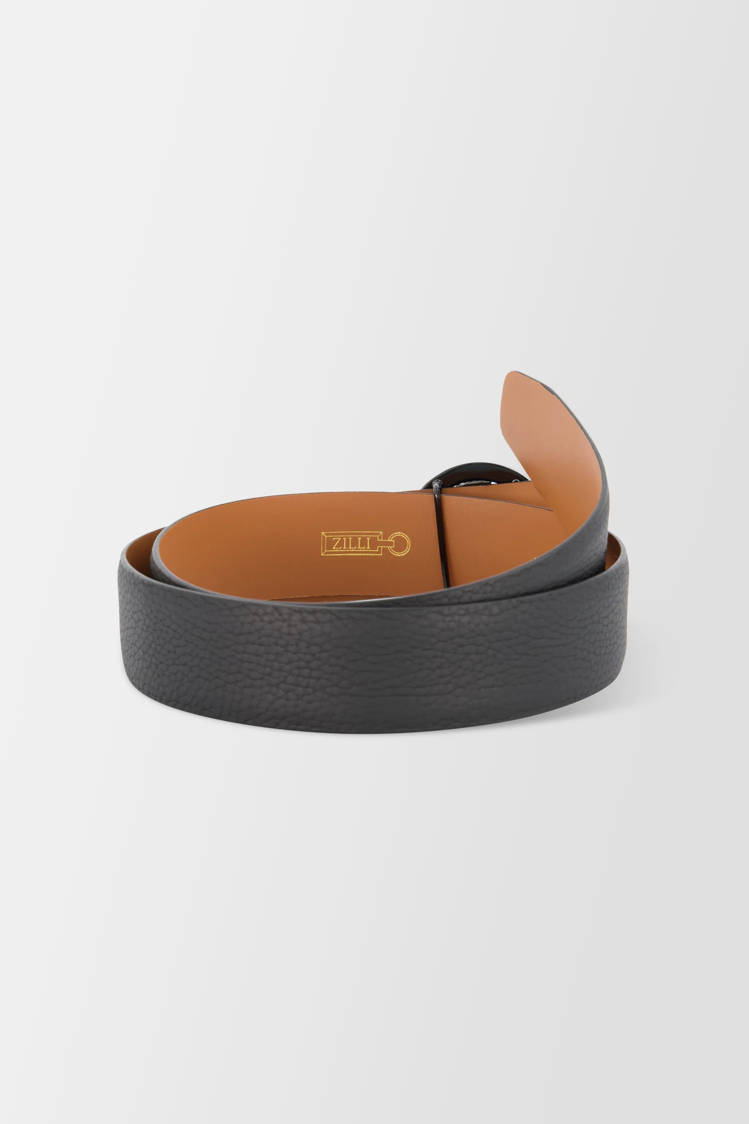 Zilli 40mm Black Taurillon Graine Belt - Image 2