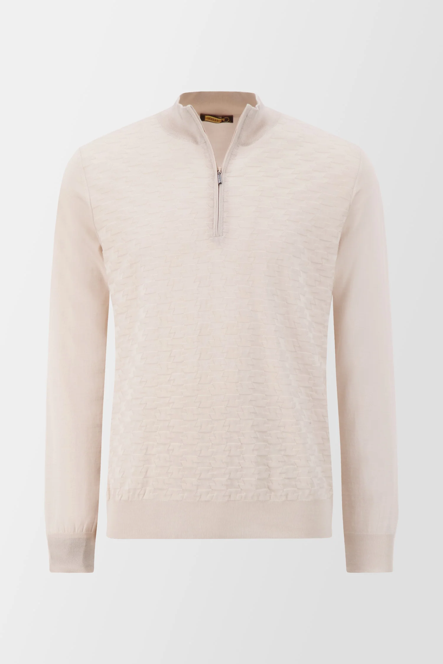 Zilli Beige Turtleneck Zip Sweater