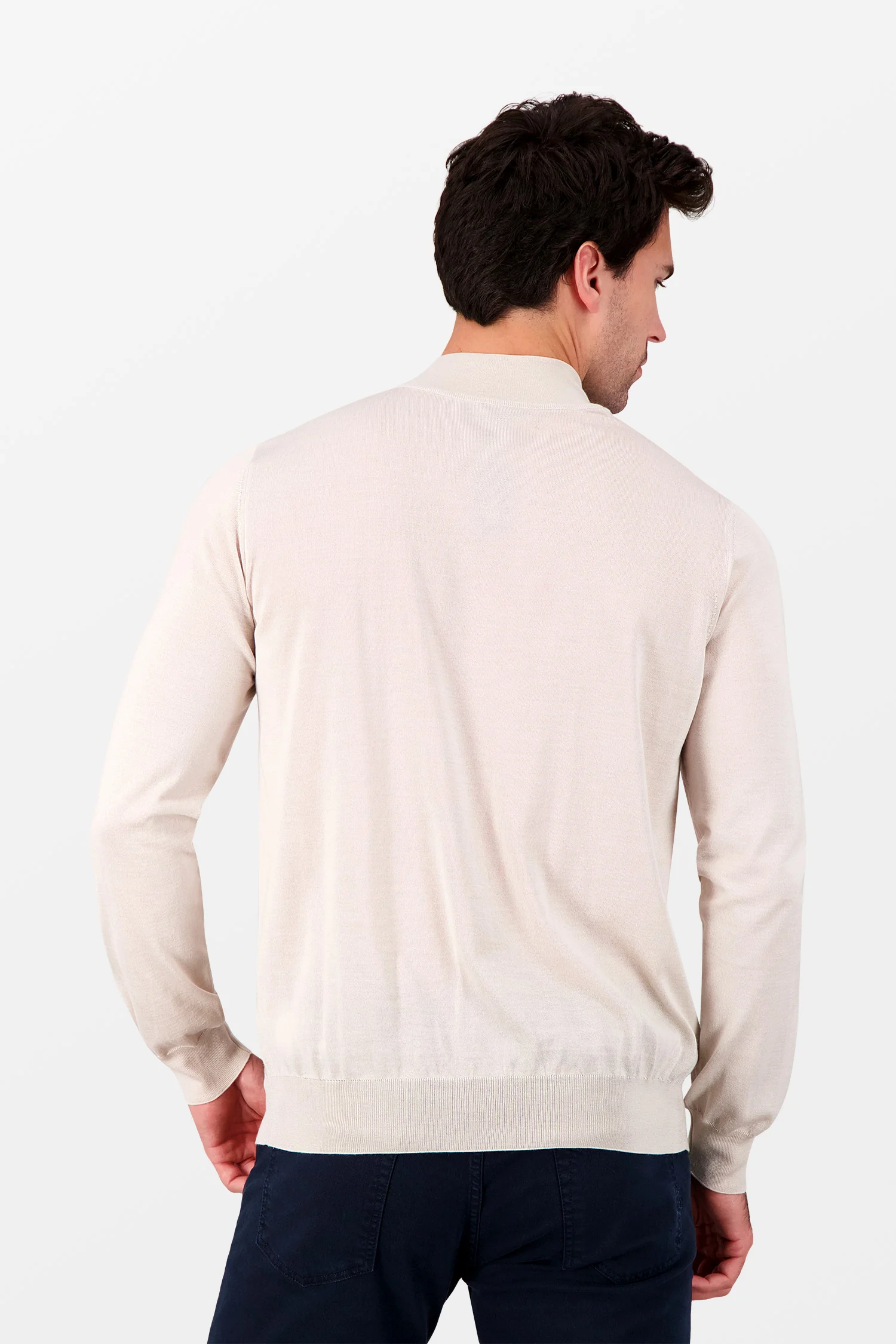 Zilli Beige Turtleneck Zip Sweater - Image 3
