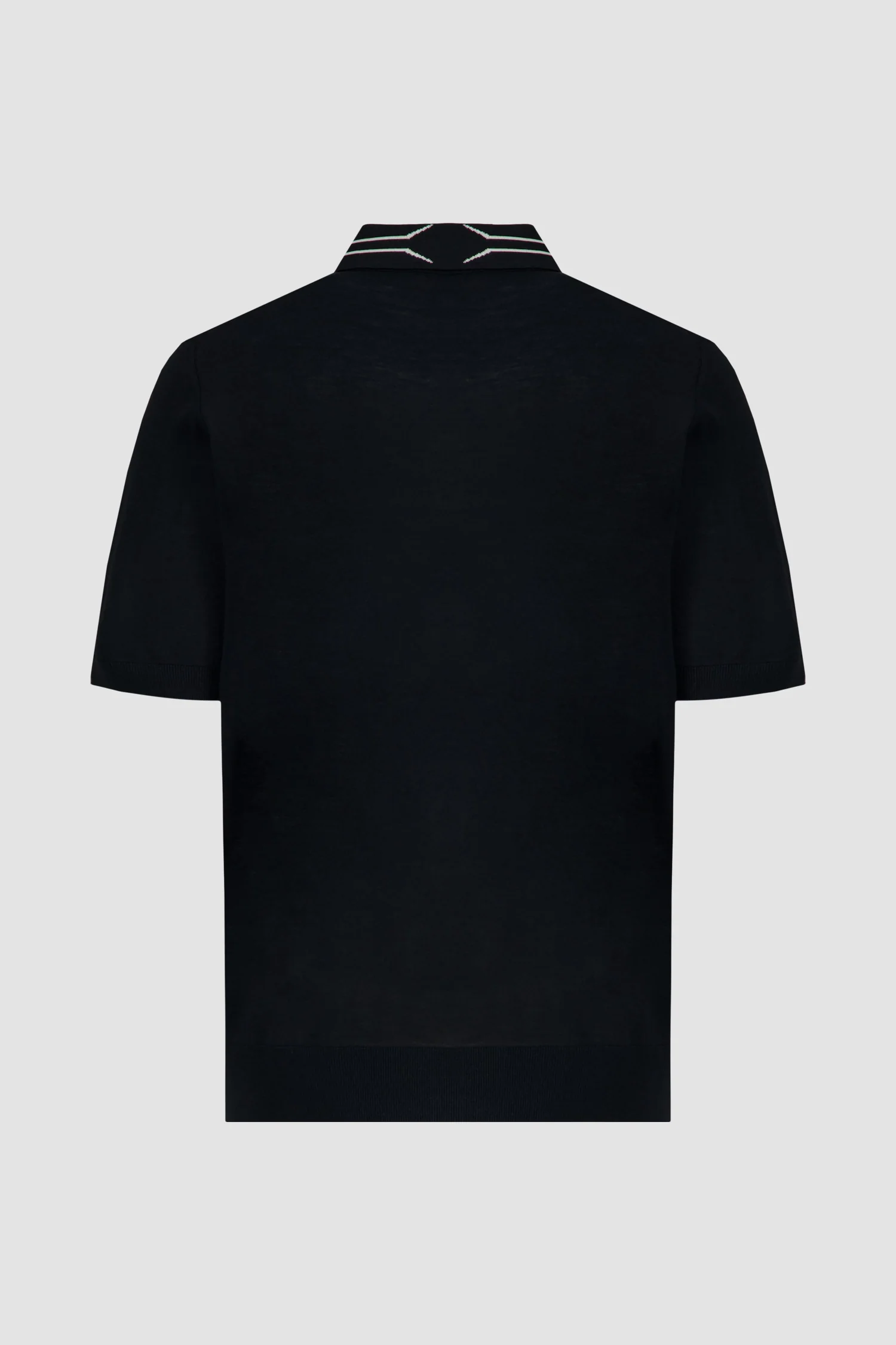 Zilli Black Button Short Sleeve Polo - Image 3