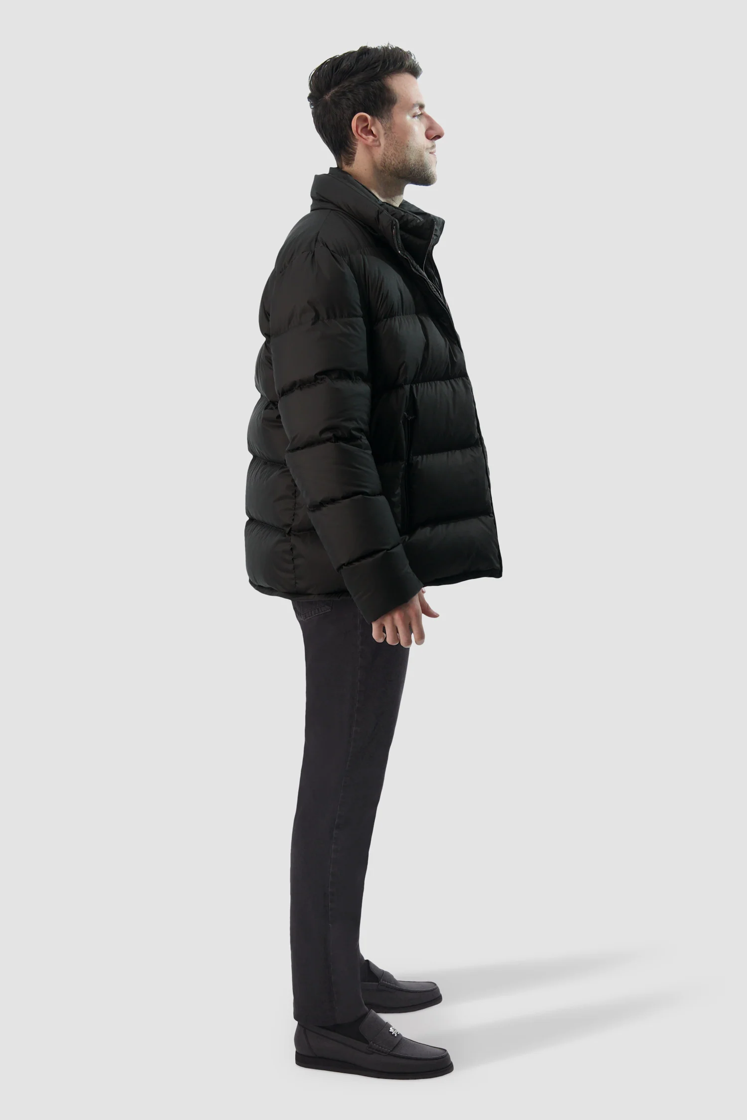 Zilli Black Down Short Jacket with Removable Hood - Image 6