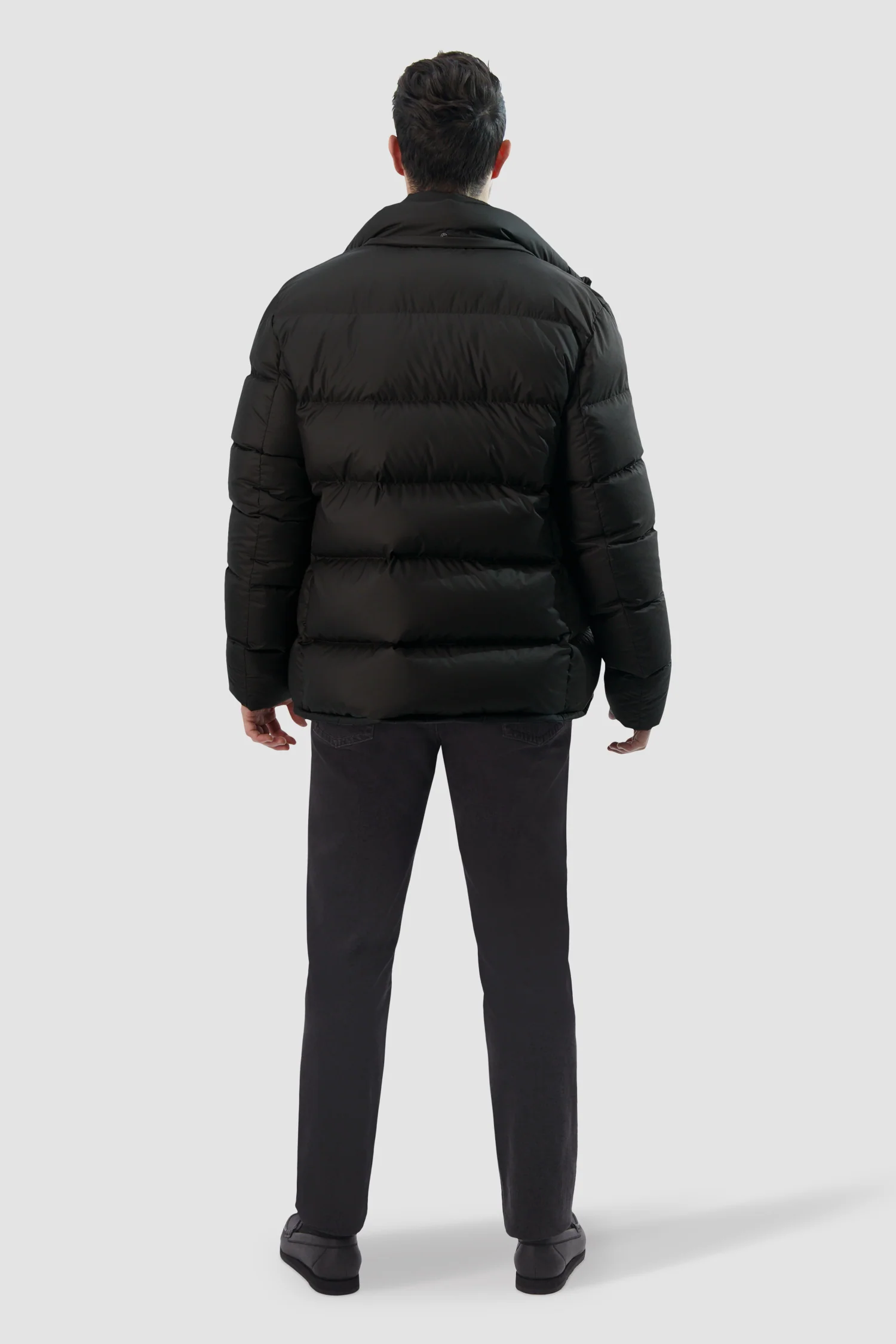 Zilli Black Down Short Jacket with Removable Hood - Image 7