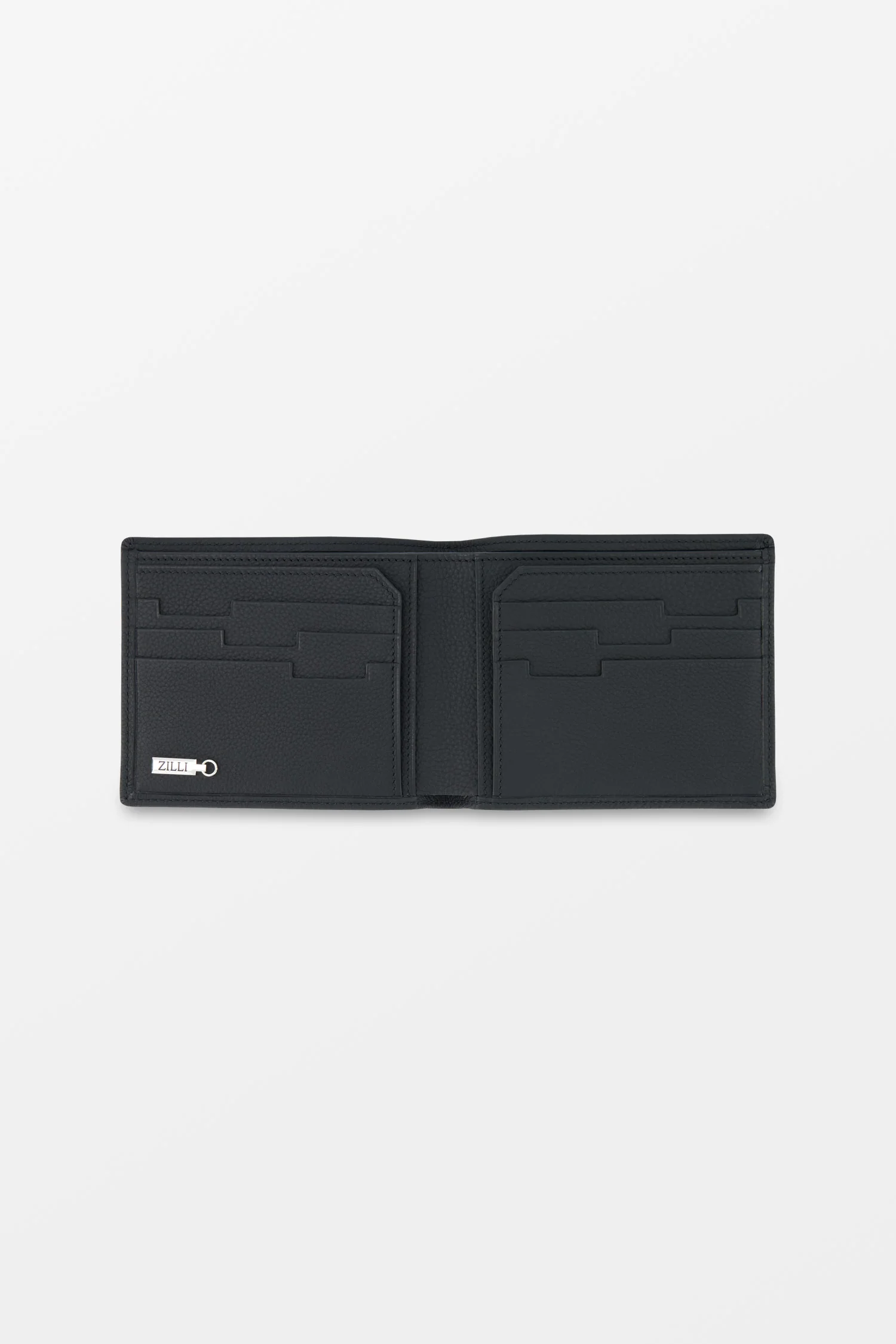 Zilli Black Grained Calfskin P6 Regular Wallet - Image 3