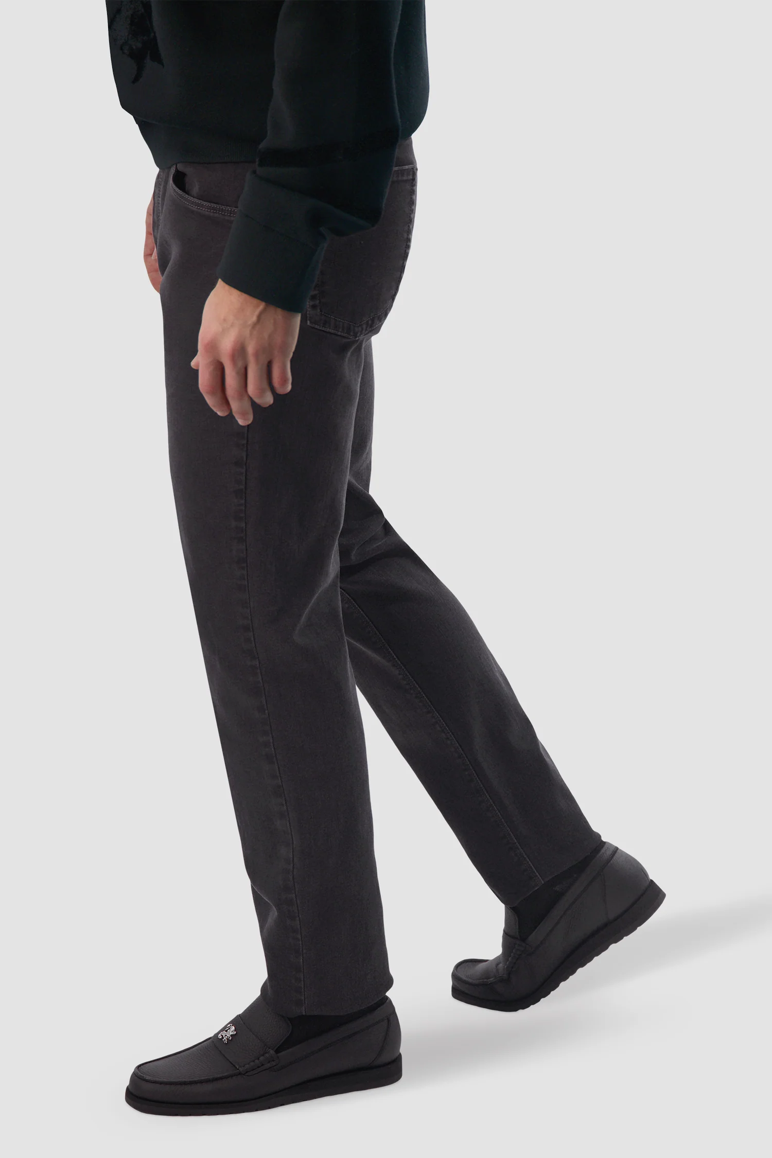 Zilli Black Hand Sew With Lion De Moccasins - Image 5