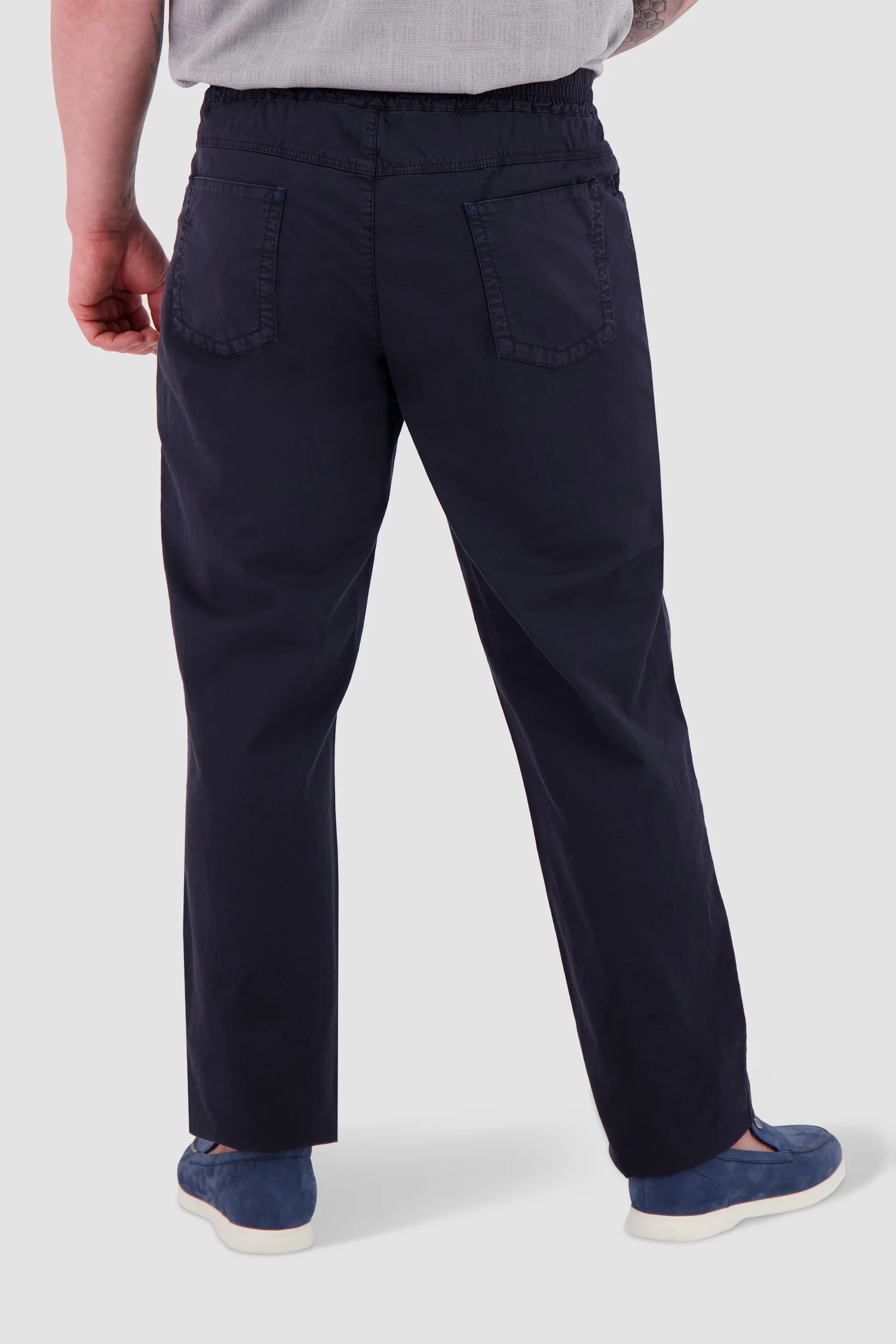 Zilli Blue Regular Fit Gabardine Stretch Jeans - Image 4
