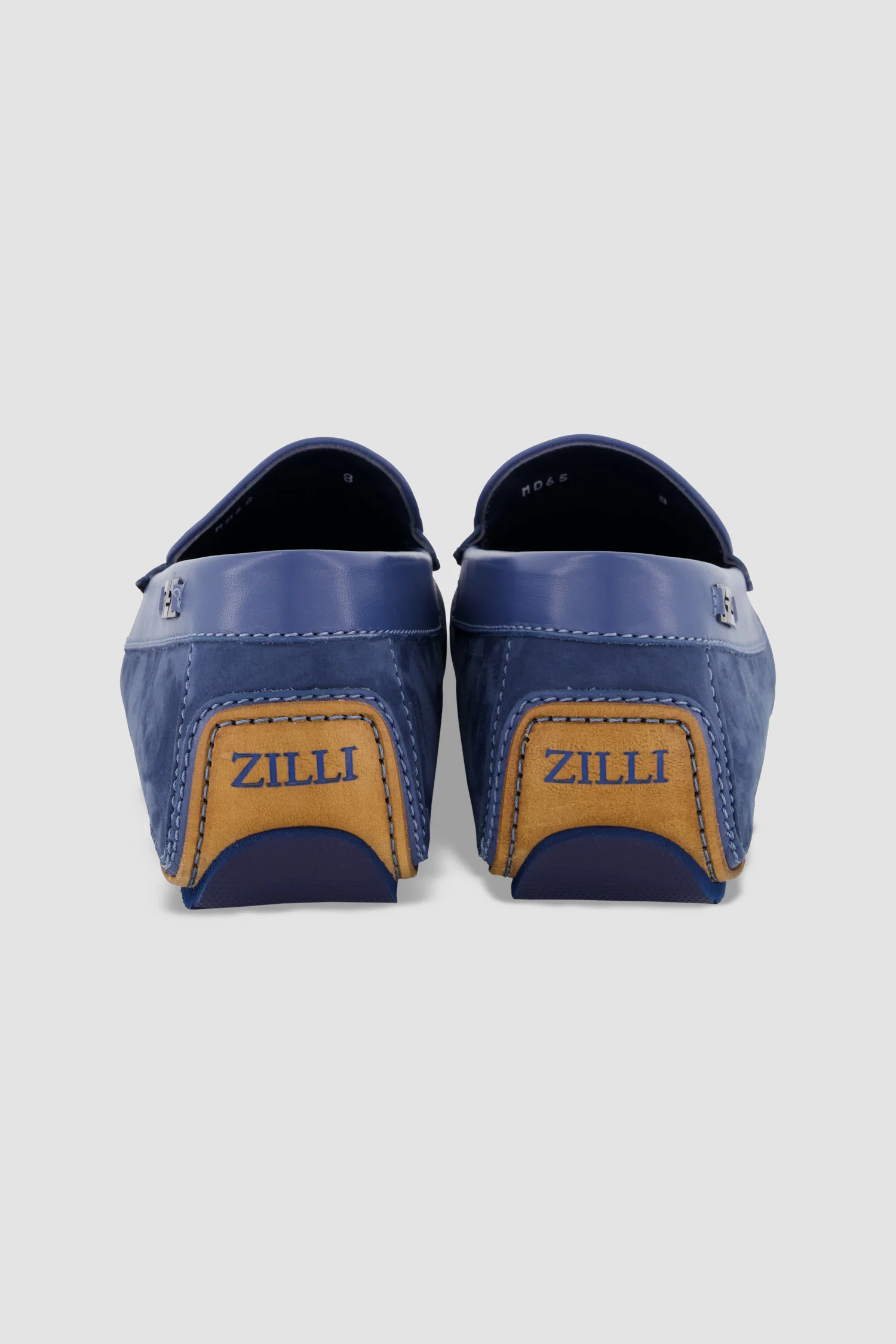 Zilli Blue Soft Nubuck Moccasins - Image 3