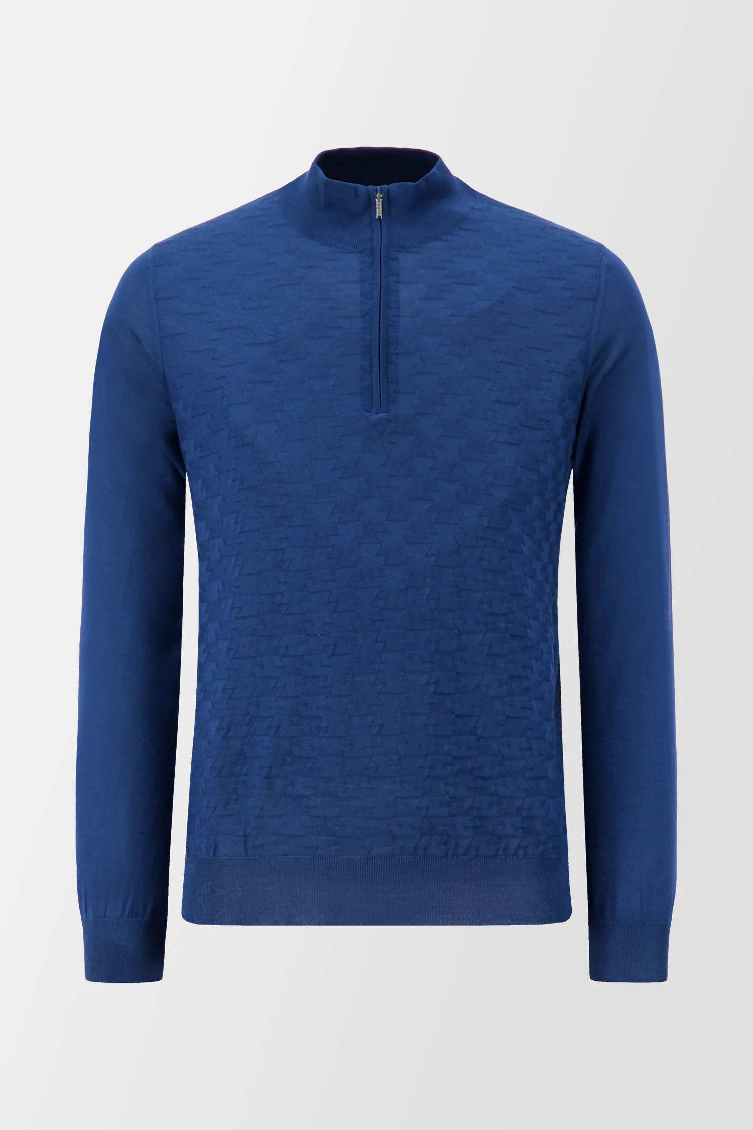 Zilli Blue Turtleneck Zip Sweater