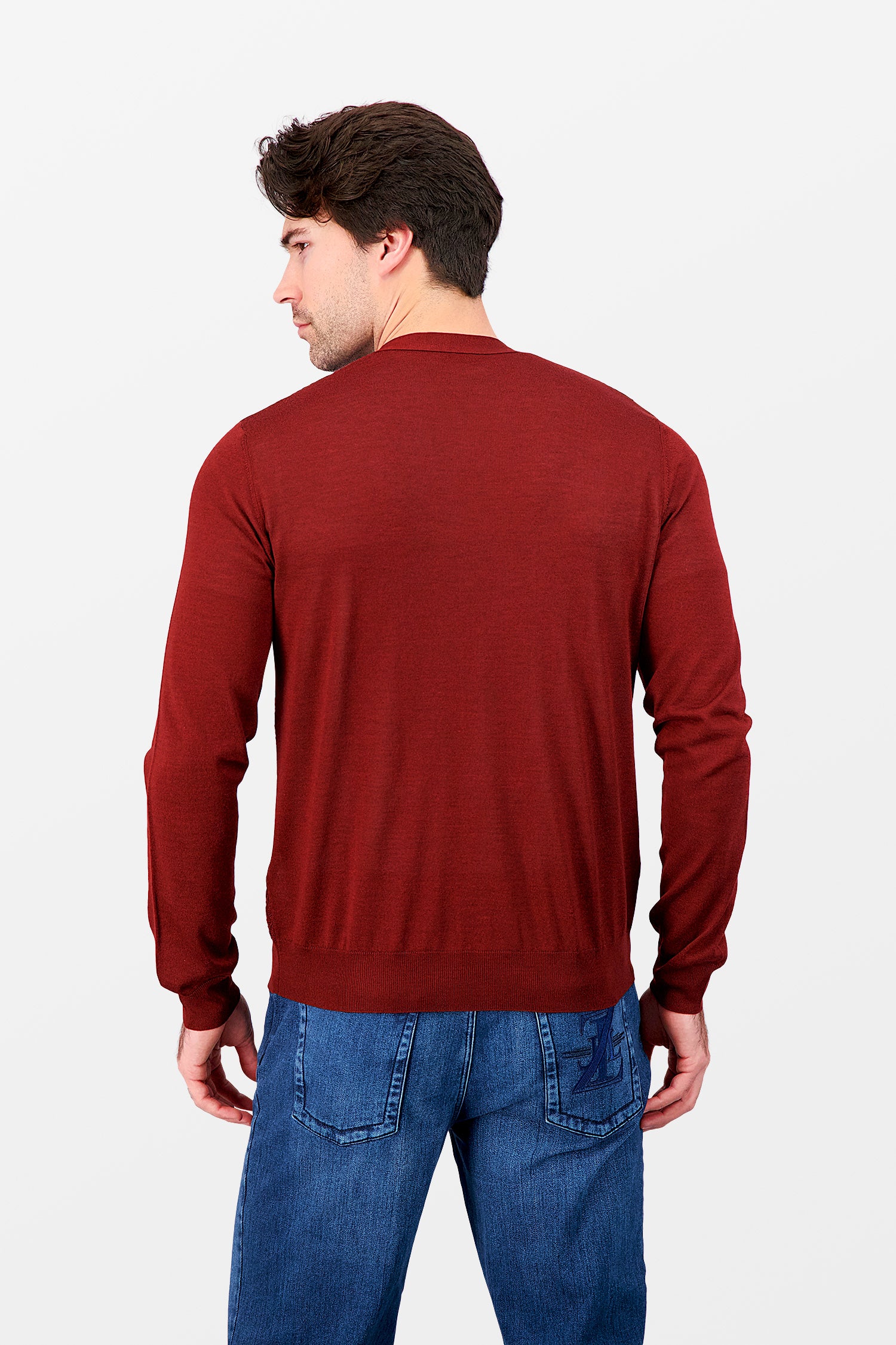 Zilli Burgundy Buttoned Cardigan - Image 4