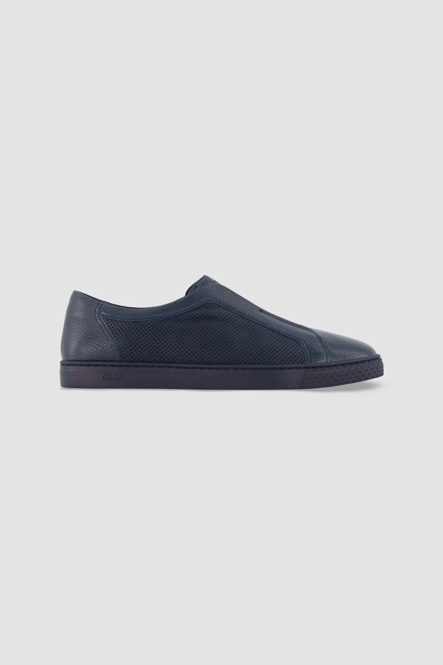 Zilli Deerskin navy Slip-On Sneakers