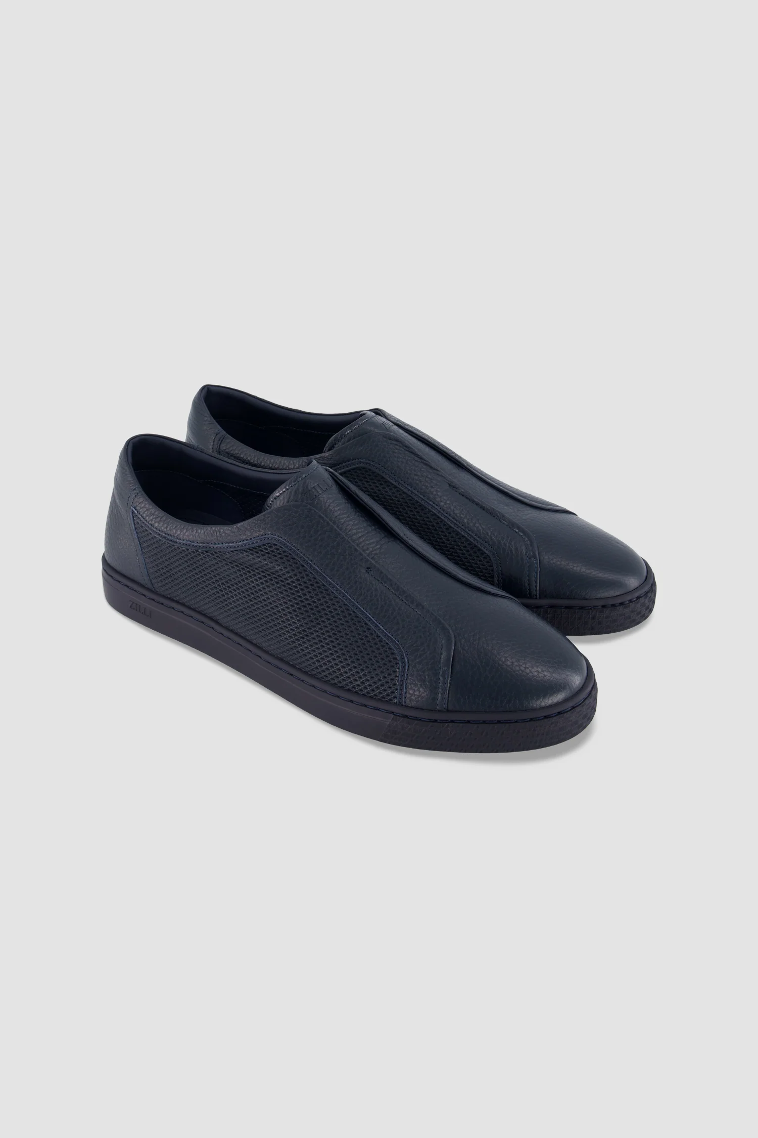Zilli Deerskin navy Slip-On Sneakers - Image 3