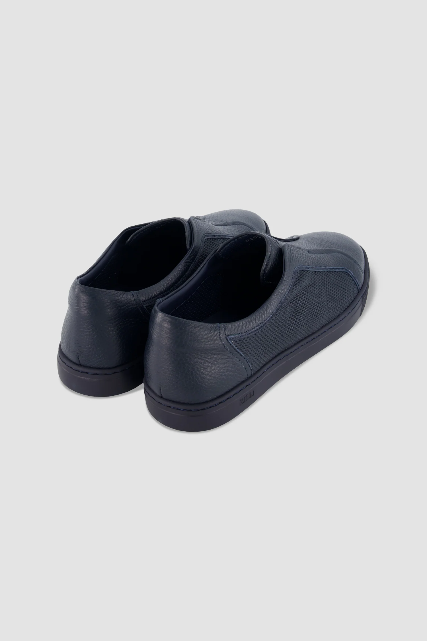Zilli Deerskin navy Slip-On Sneakers - Image 4
