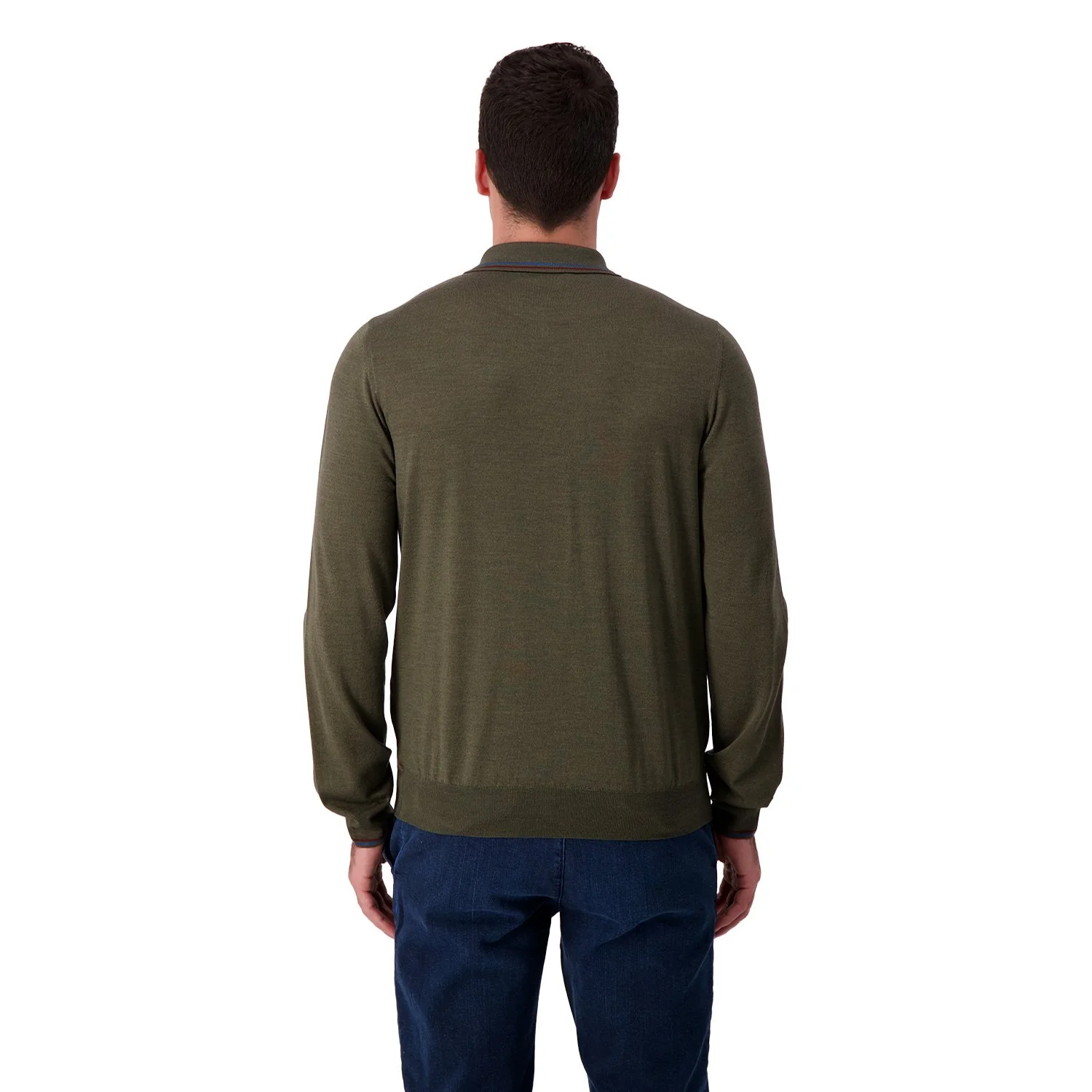 Zilli Green Long Sleeve Polo Sweater - Image 6