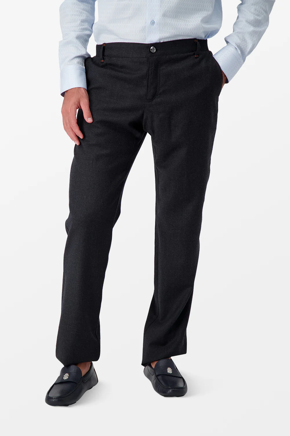 Zilli Grey Classic Trousers - Image 2
