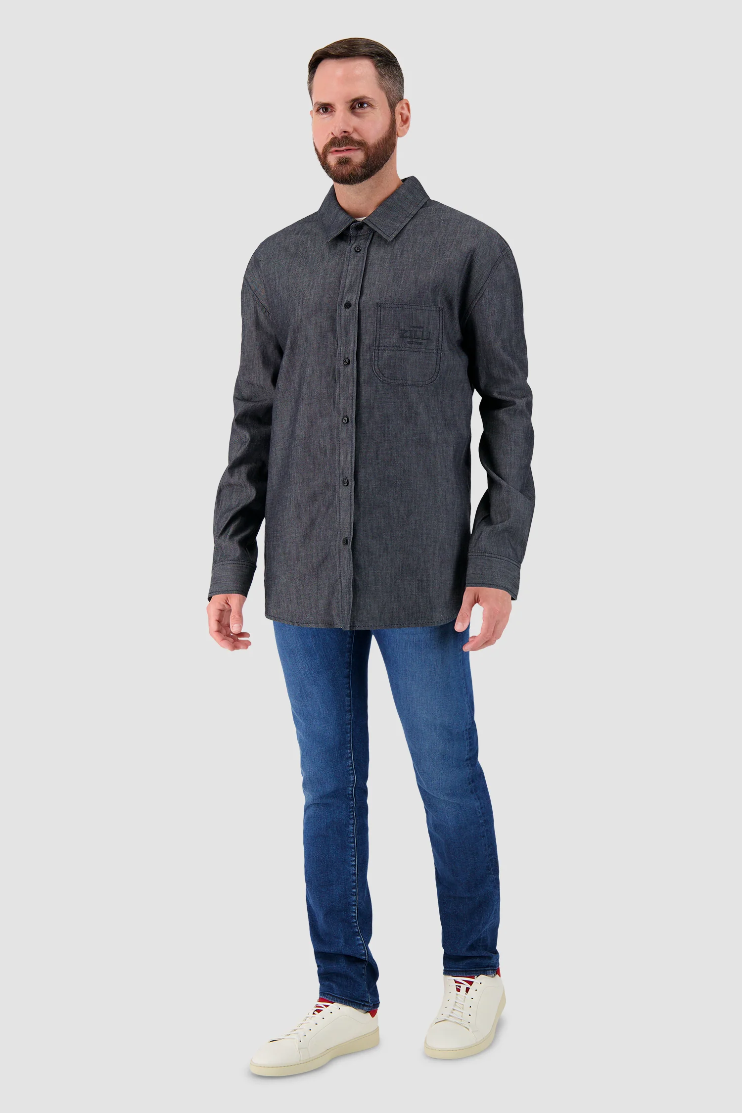 Zilli Grey Overshirt - Image 4