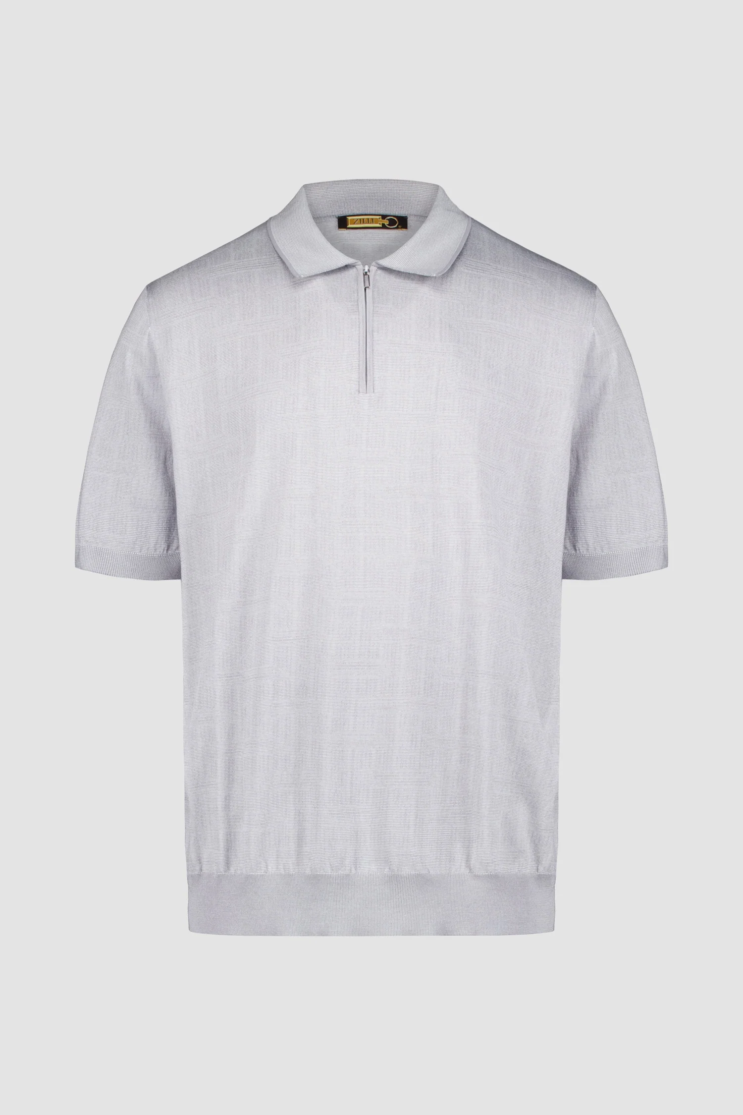 Zilli Grey Zipped Polo