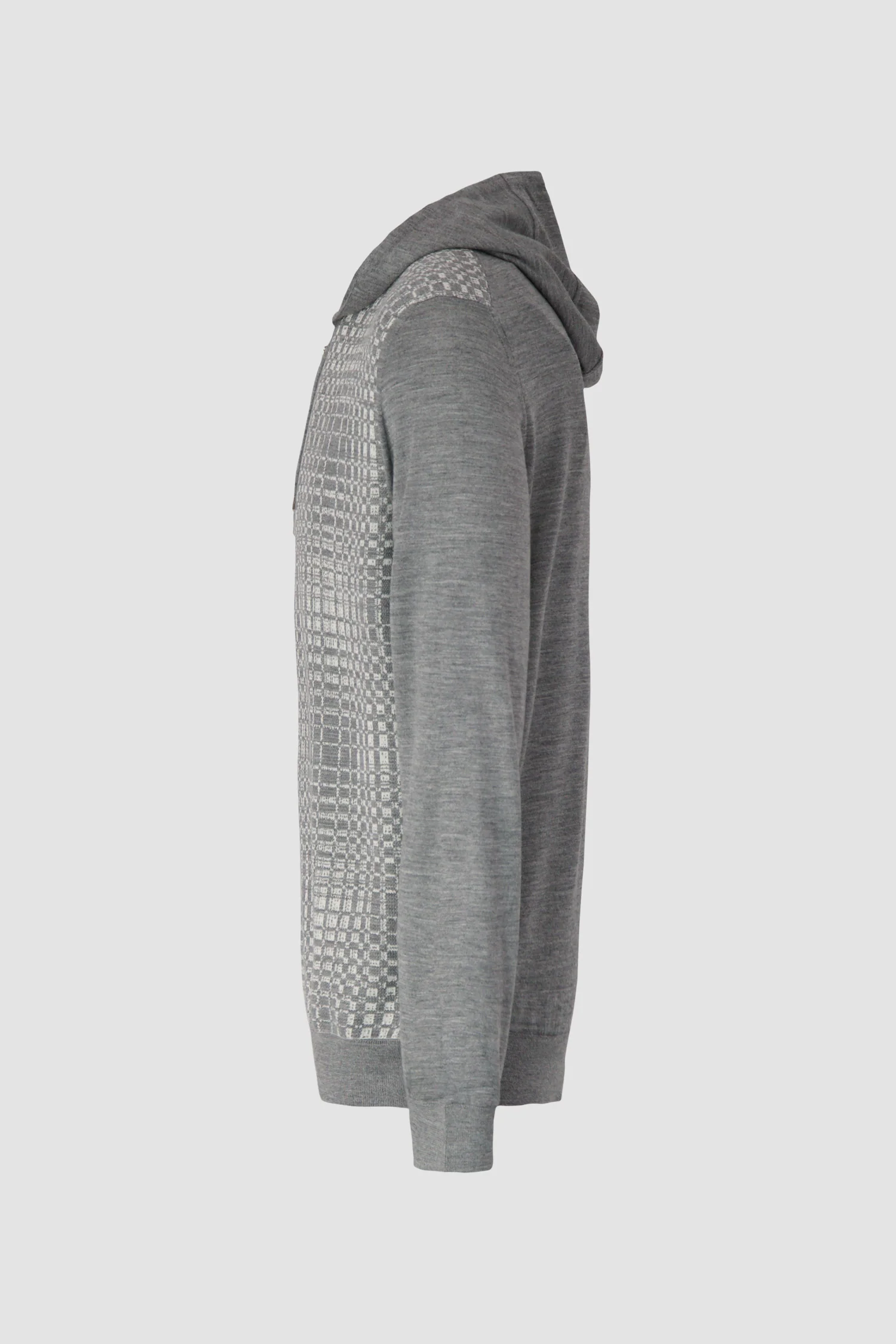 Zilli Grey Zipped Sweater with Hood - Image 3