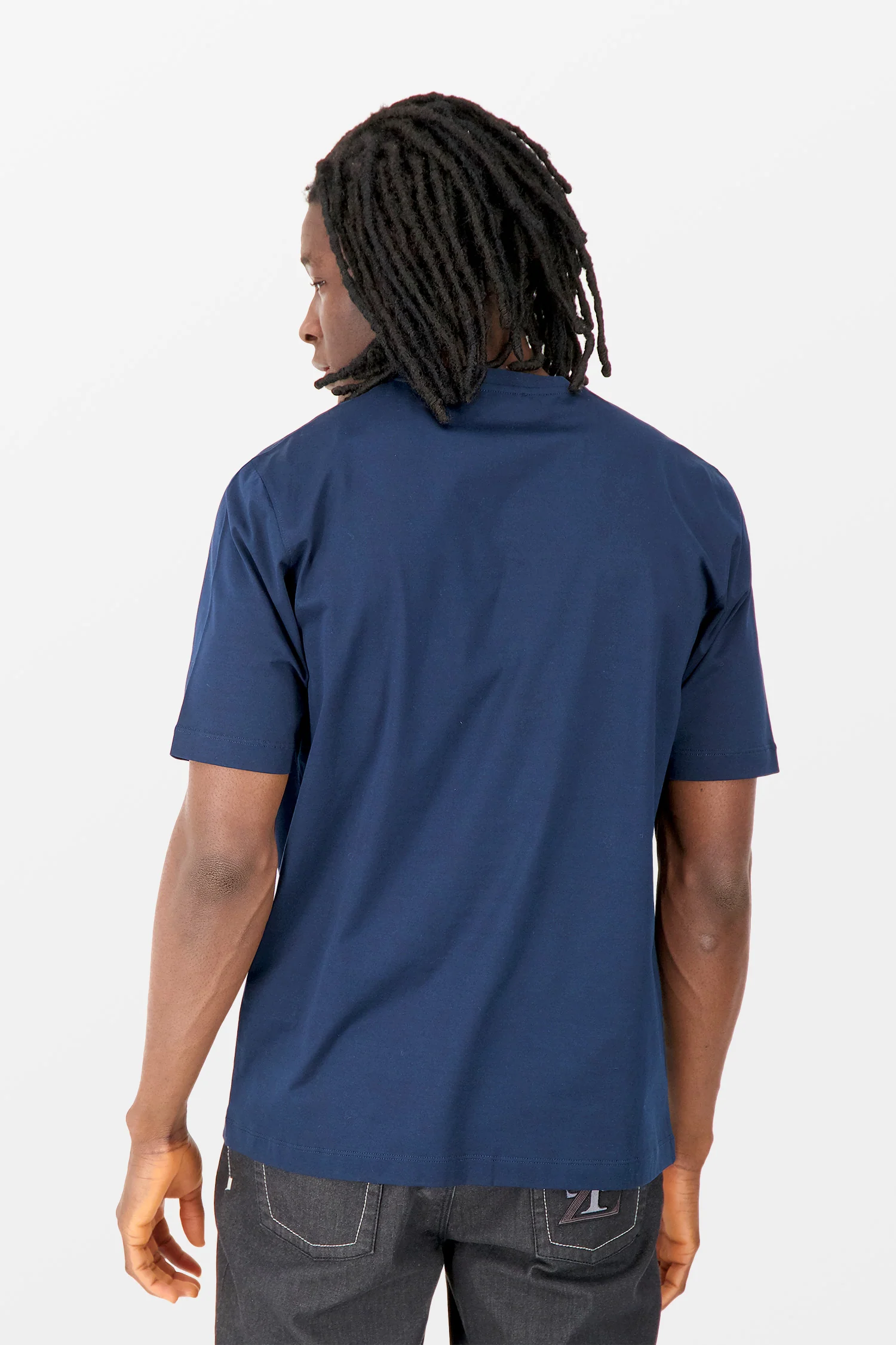 Zilli Navy Broderie Pleine T-Shirt - Image 5