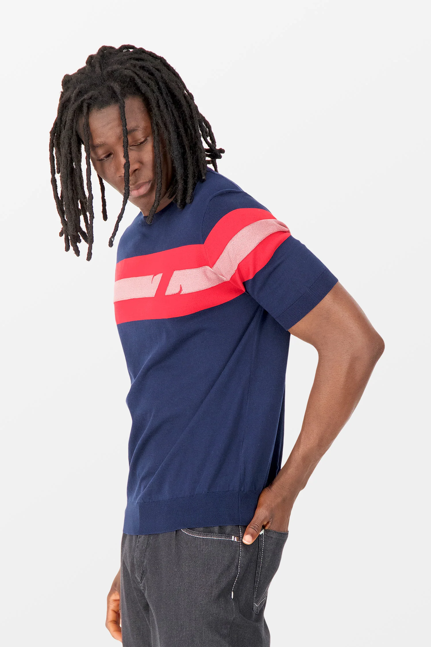 Zilli Navy/Red MC T-Shirt - Image 6